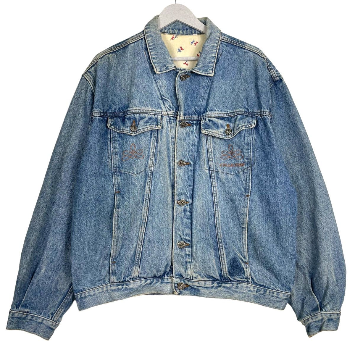 Other 💥80s THE WALL ITALY BOMBER DENIM JACKET Size US M / EU 48-50 / 2 - 1 Thumbnail
