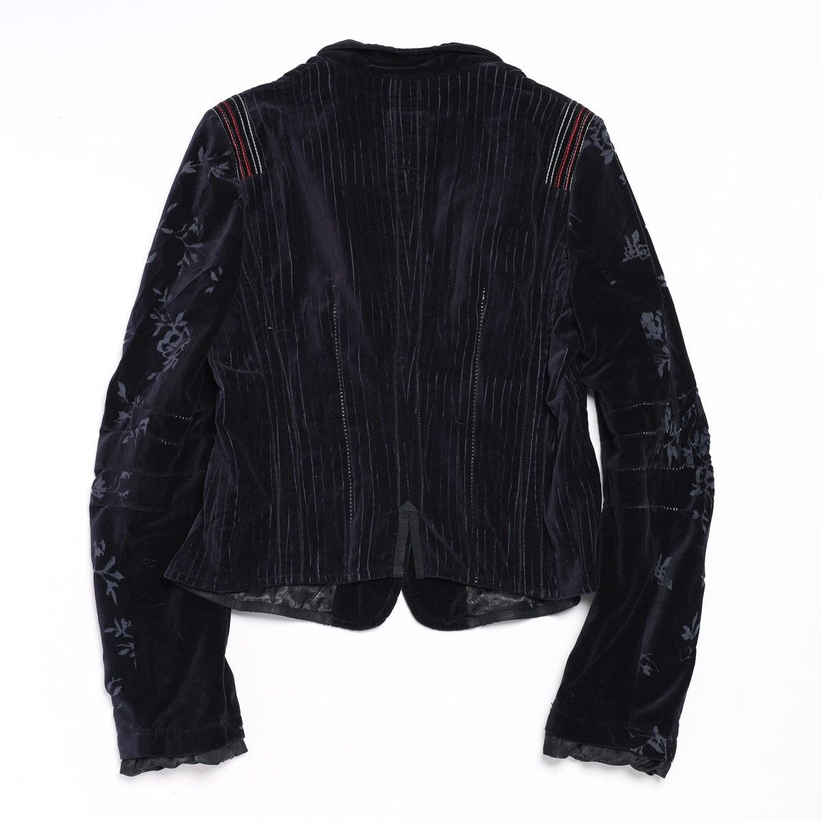 Marithe + Francois Girbaud Marithe Francois Girbaud Velvet Velour Blazer Avantgarde Size S / US 4 / IT 40 - 2 Thumbnail
