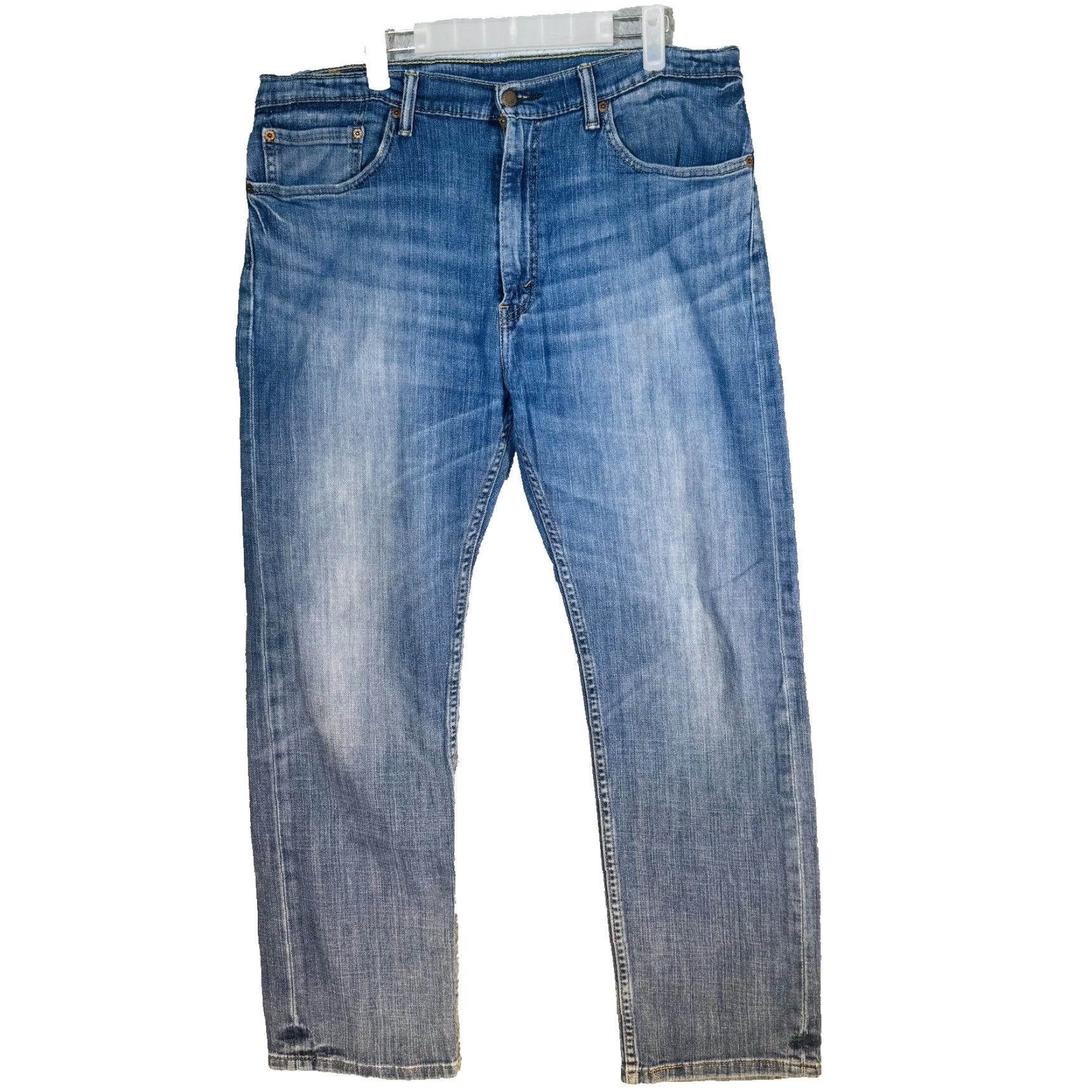 Levi's Levi's 505 Jeans Mens Regular Zip Fly Straight Light Blue Wash 30in Inseam 36W 30L Denim Cotton Elastodiene Size US 36 / EU 52 - 5 Thumbnail