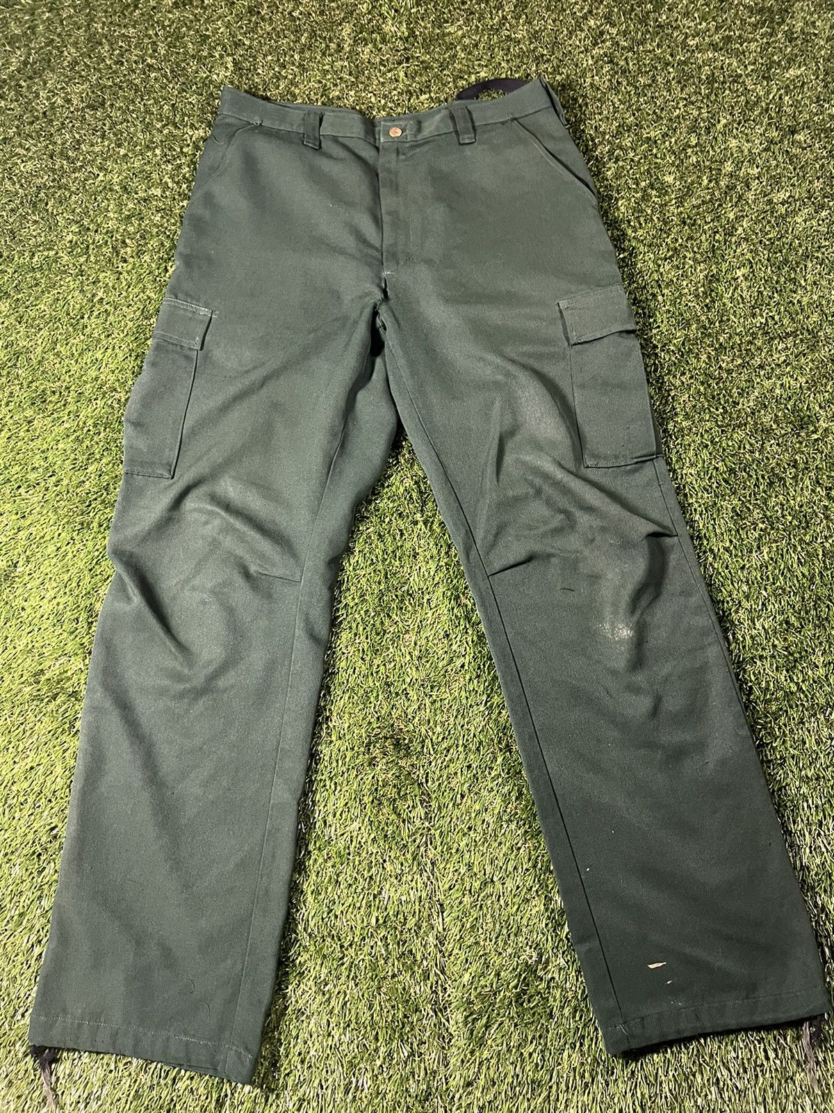 Vintage Vintage 80’s Faded Pine Green Tactical Military Field Pants Size US 32 / EU 48 - 1 Thumbnail