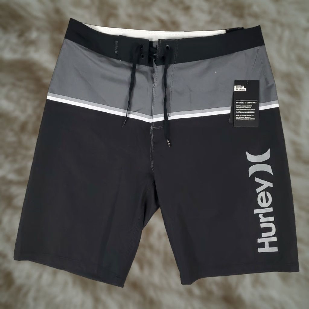 Hurley Hurley Phantom Shorts Mens 28 Black Gray Phantom Beach Board Swim Trunks Shorts Size US 28 / EU 44 - 1 Thumbnail