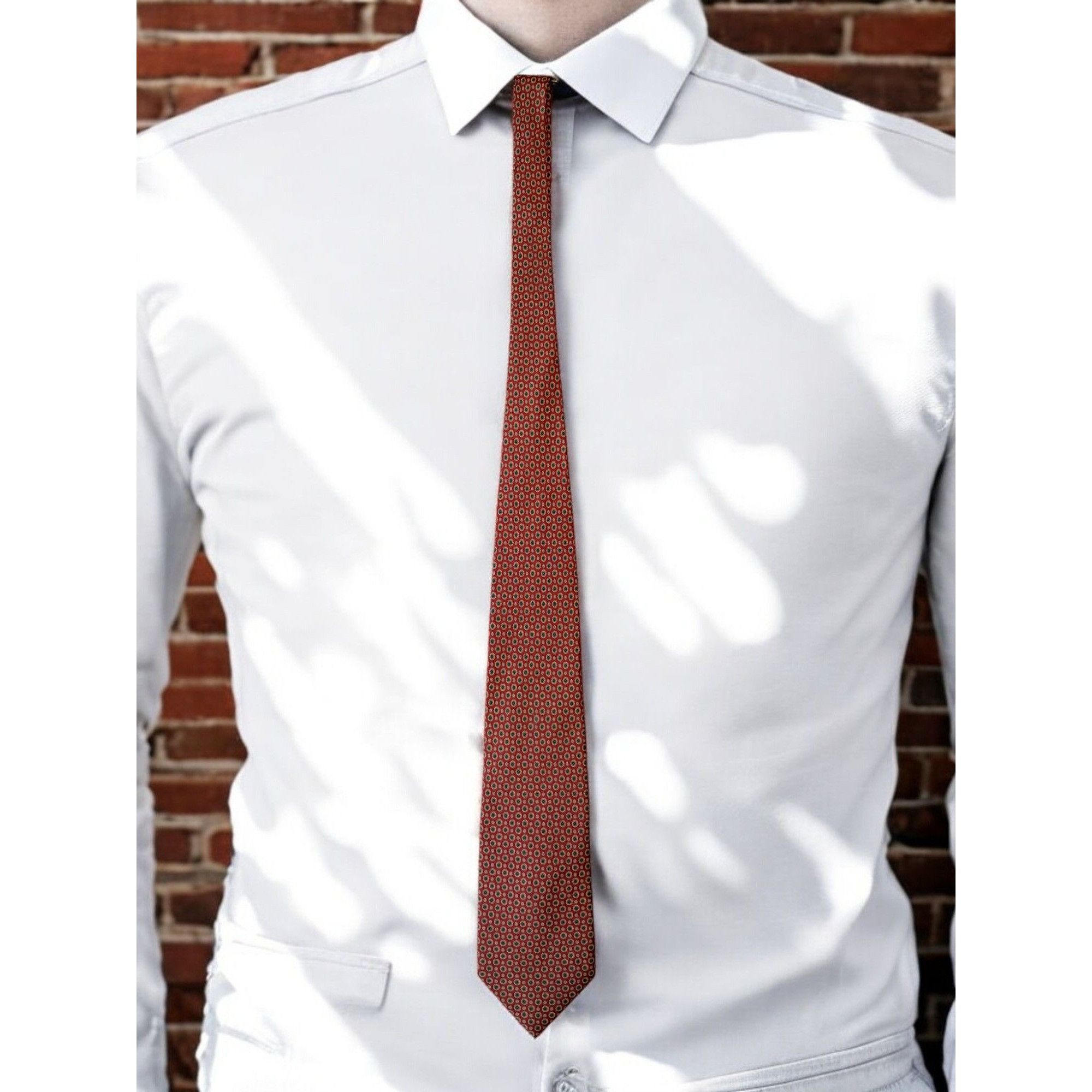 Other La Cravallissima di Raffaello e Allessio 100% Silk Tie Red Size ONE SIZE - 1 Thumbnail