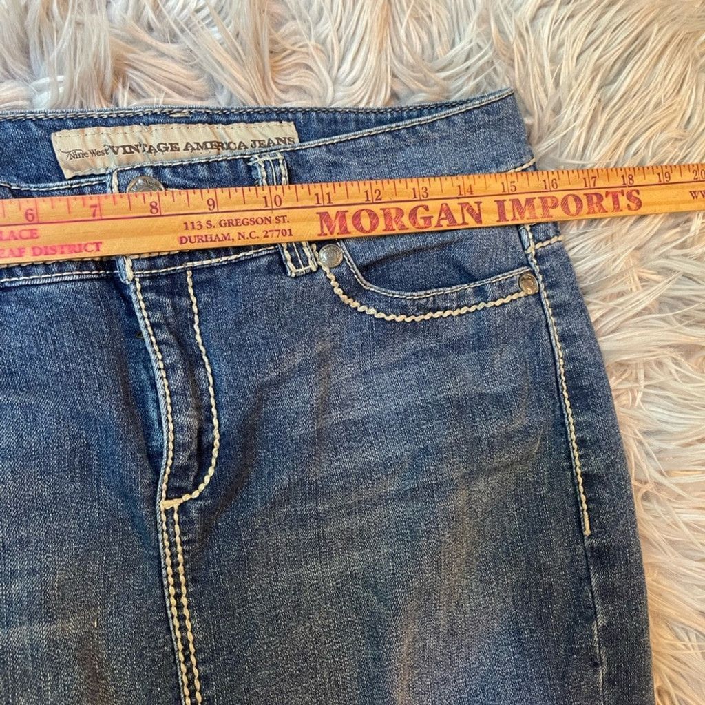 Nine West Nine West Dark Blue Denim Y2K vtg skort size 8/28 Size 30" / US 8 / IT 44 - 7 Thumbnail