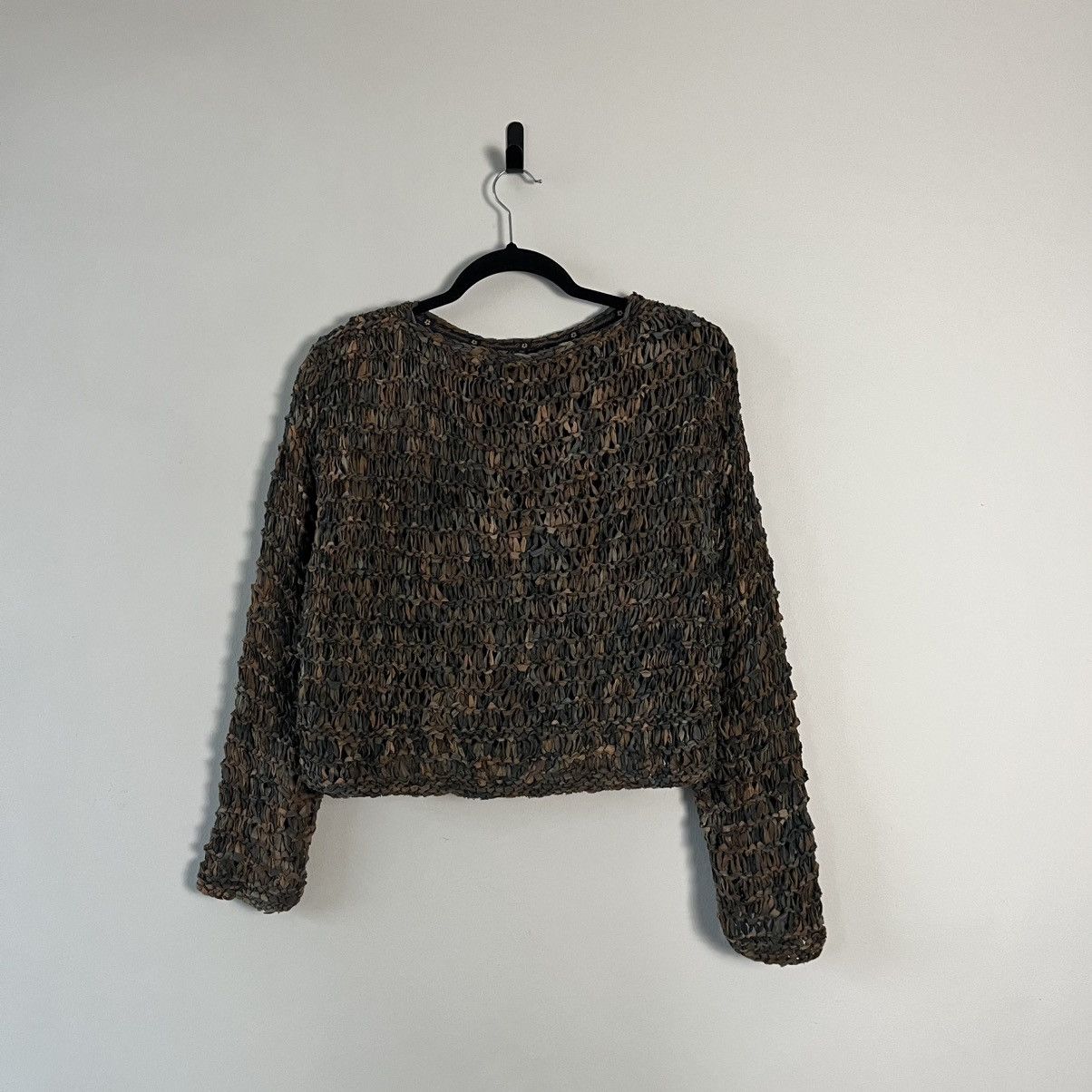 Handmade Distressed Mesh Knit Grunge Y2K Cyber Fairy Long Sleeve Size US M / EU 48-50 / 2 - 6 Thumbnail