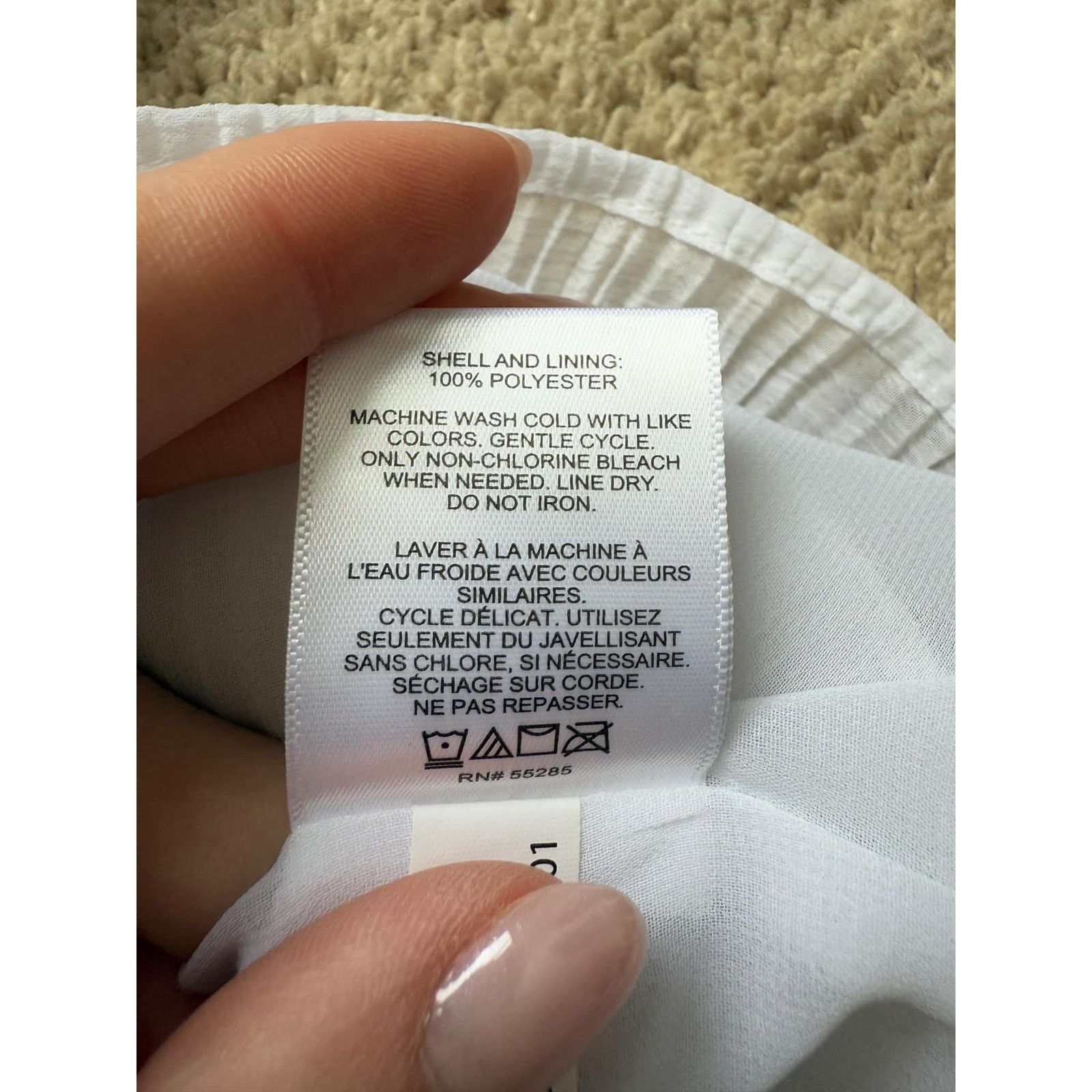 Express Express Pleated Sheer Off The Shoulder Peplum Top White Size M / US 6-8 / IT 42-44 - 6 Thumbnail