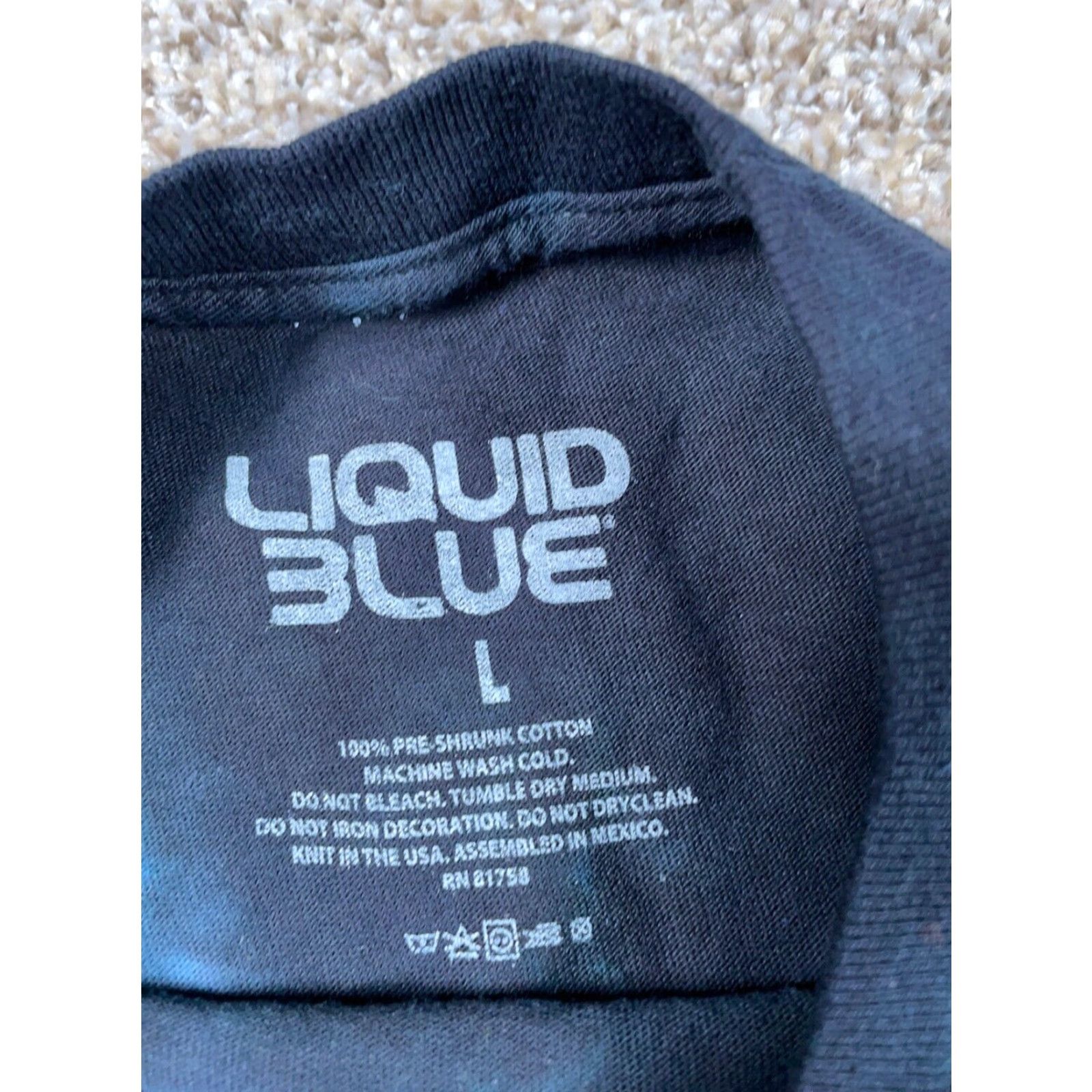 Liquid Blue Liquid Blue Pink Floyd The Wall T-Shirt Adult Large Black Blue Tie Dye Graphic Print Music Rock Mens Size US L / EU 52-54 / 3 - 3 Thumbnail