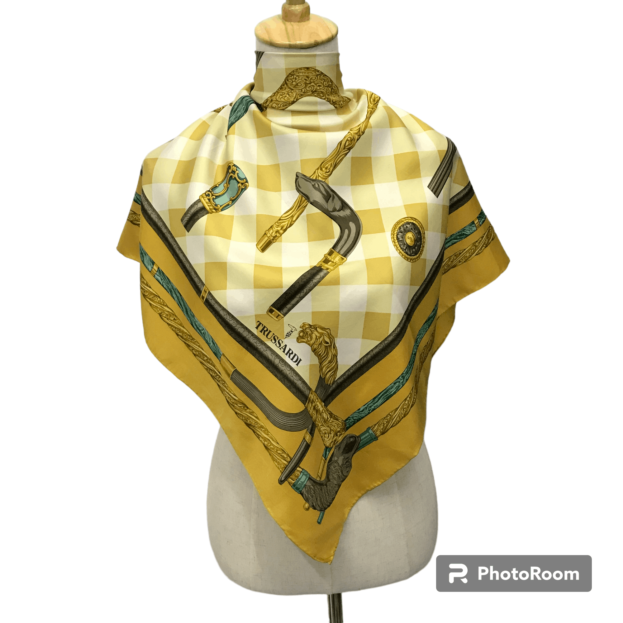 Trussardi Vintage Trussardi Canes Silk Scarf M110 Size ONE SIZE - 1 Thumbnail