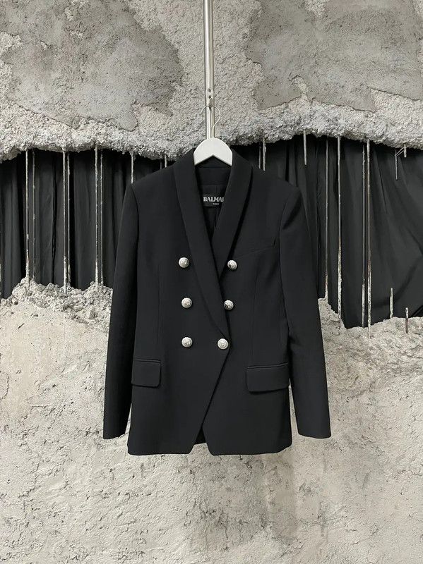 Balmain Balmain Black Double-Breasted Men's Jacket 0089 Size US M / EU 48-50 / 2 - 1 Thumbnail