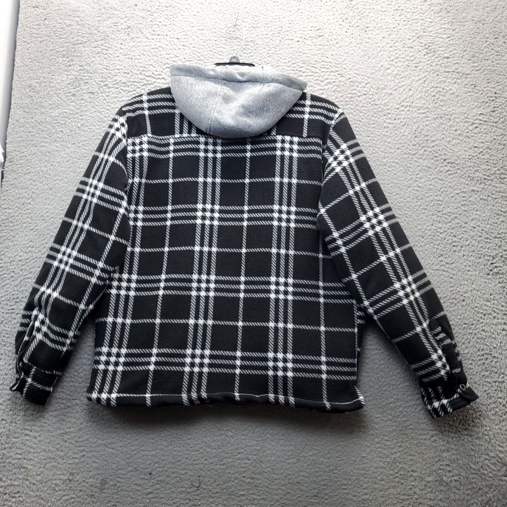 Vintage Mountain Ridge Hooded Shacket Men S Multi Plaid Sherpa Line Button Up Inside Zip Jacket Size US S / EU 44-46 / 1 - 2 Thumbnail