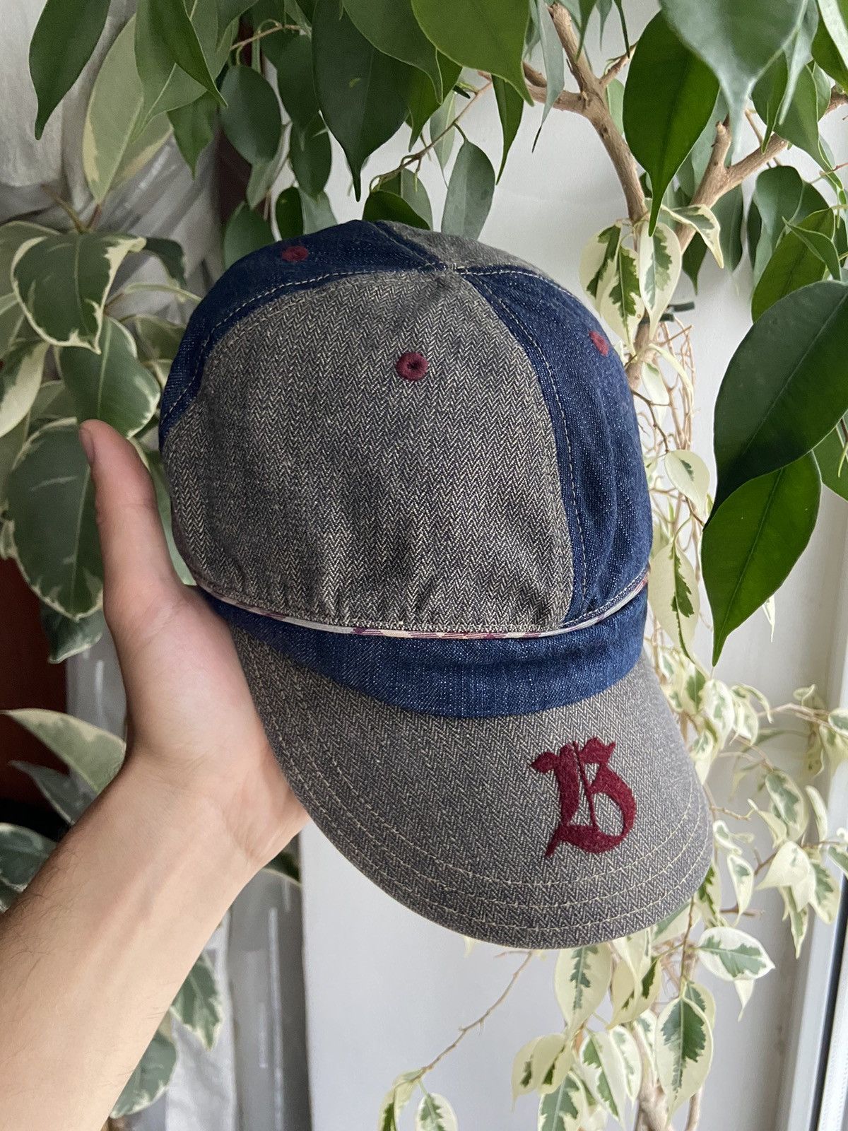 Burberry × Vintage Burberry cap hat denim rare Size ONE SIZE - 1 Thumbnail