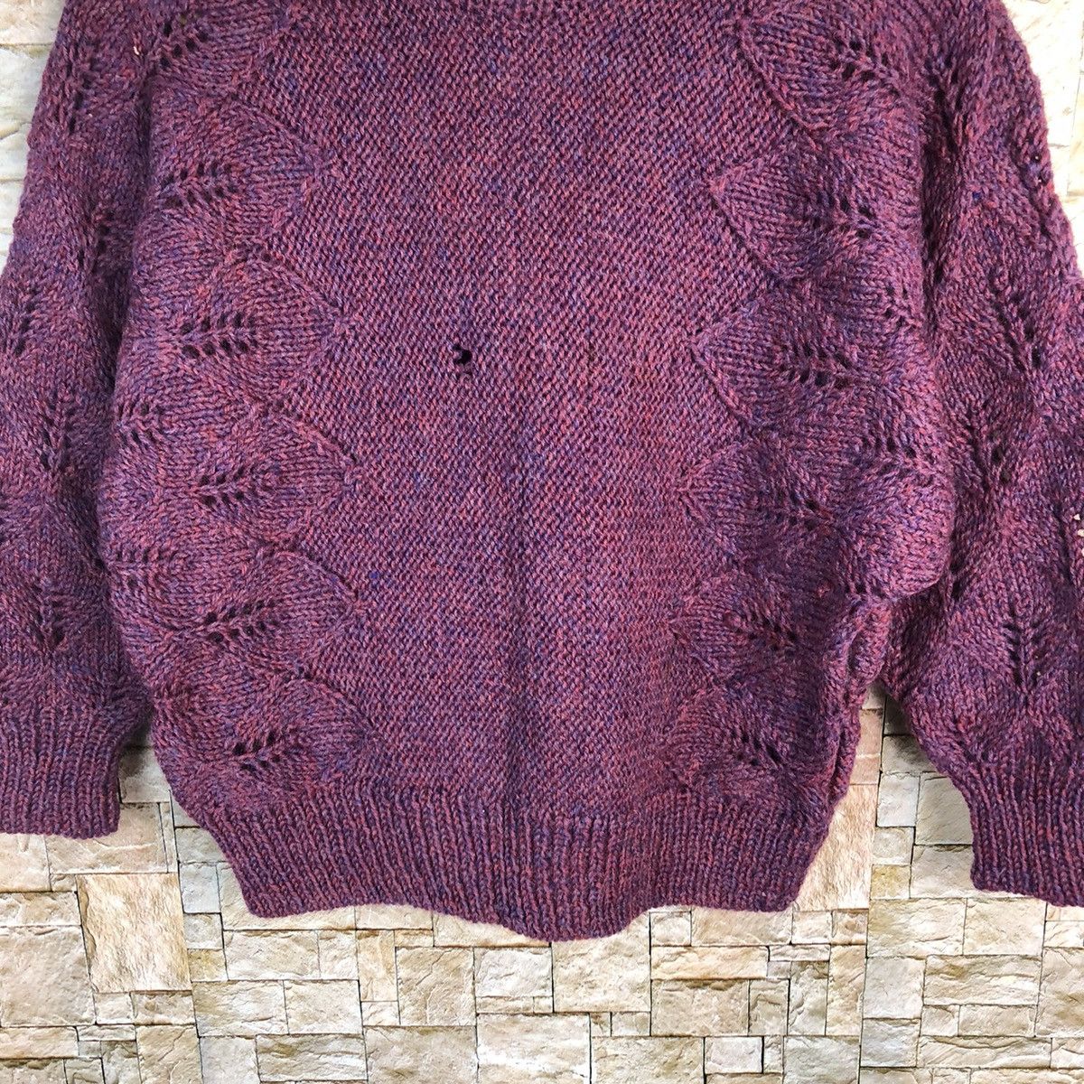 Homespun Knitwear Japanese Brand Purple Knitwear #A376 Size XS / US 0-2 / IT 36-38 - 3 Thumbnail