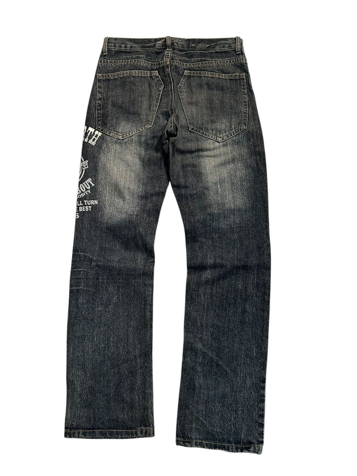 If Six Was Nine ☠️🎌 Japanese Punk Bondage Style Denim Jeans ☠️🎌 Size US 32 / EU 48 - 6 Thumbnail
