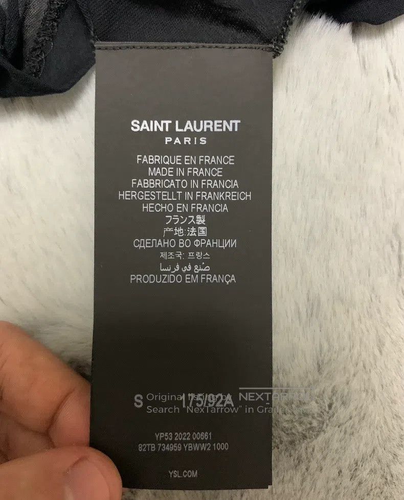 Saint Laurent Paris Saint Laurent Paris Black Ruffle Deep V Neck Translucent S Size US S / EU 44-46 / 1 - 4 Thumbnail