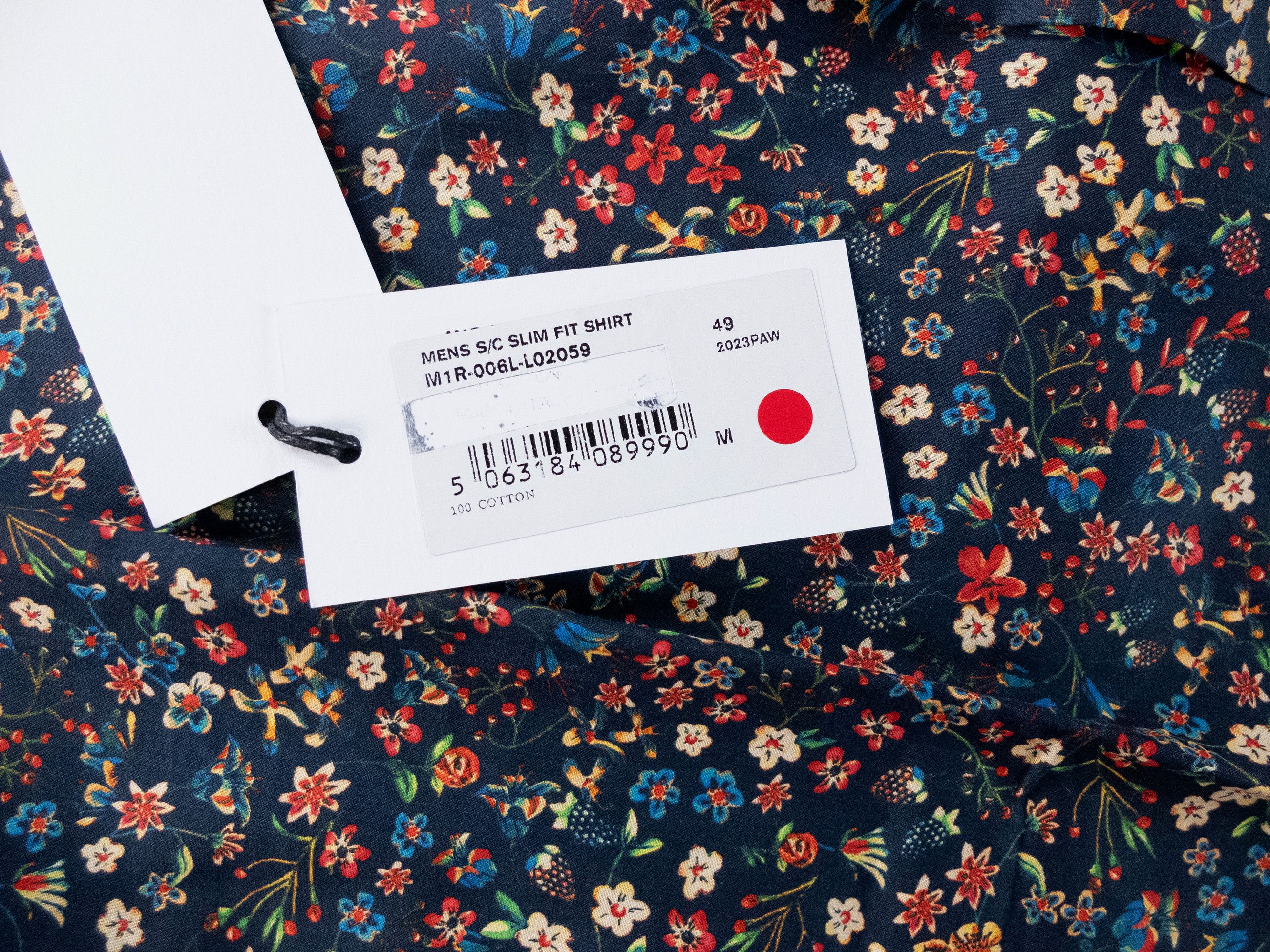 Paul Smith PAUL SMITH mainline navy blue tailored fit floral shirt Size US M / EU 48-50 / 2 - 6 Thumbnail