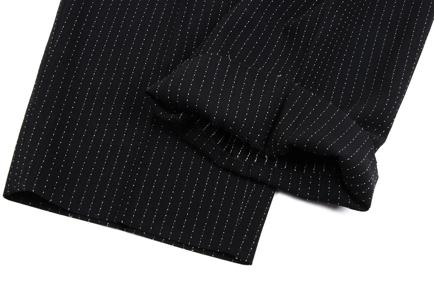Jean Paul Gaultier Wool Stitch Stripe Tuck Pants in Black and Off-White Size US 32 / EU 48 - 8 Thumbnail