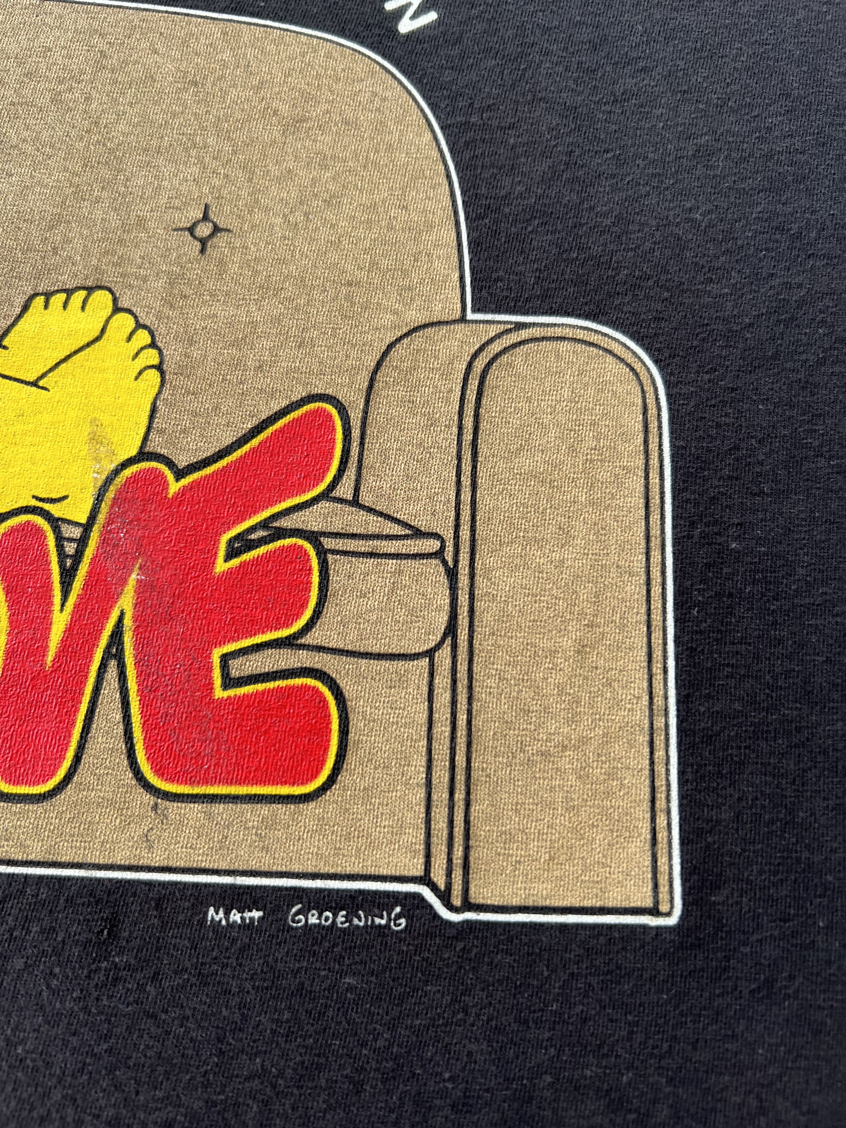 The Simpsons Vintage 1999 The Simpsons Homer Cartoon Black T-shirt Size US L / EU 52-54 / 3 - 7 Thumbnail