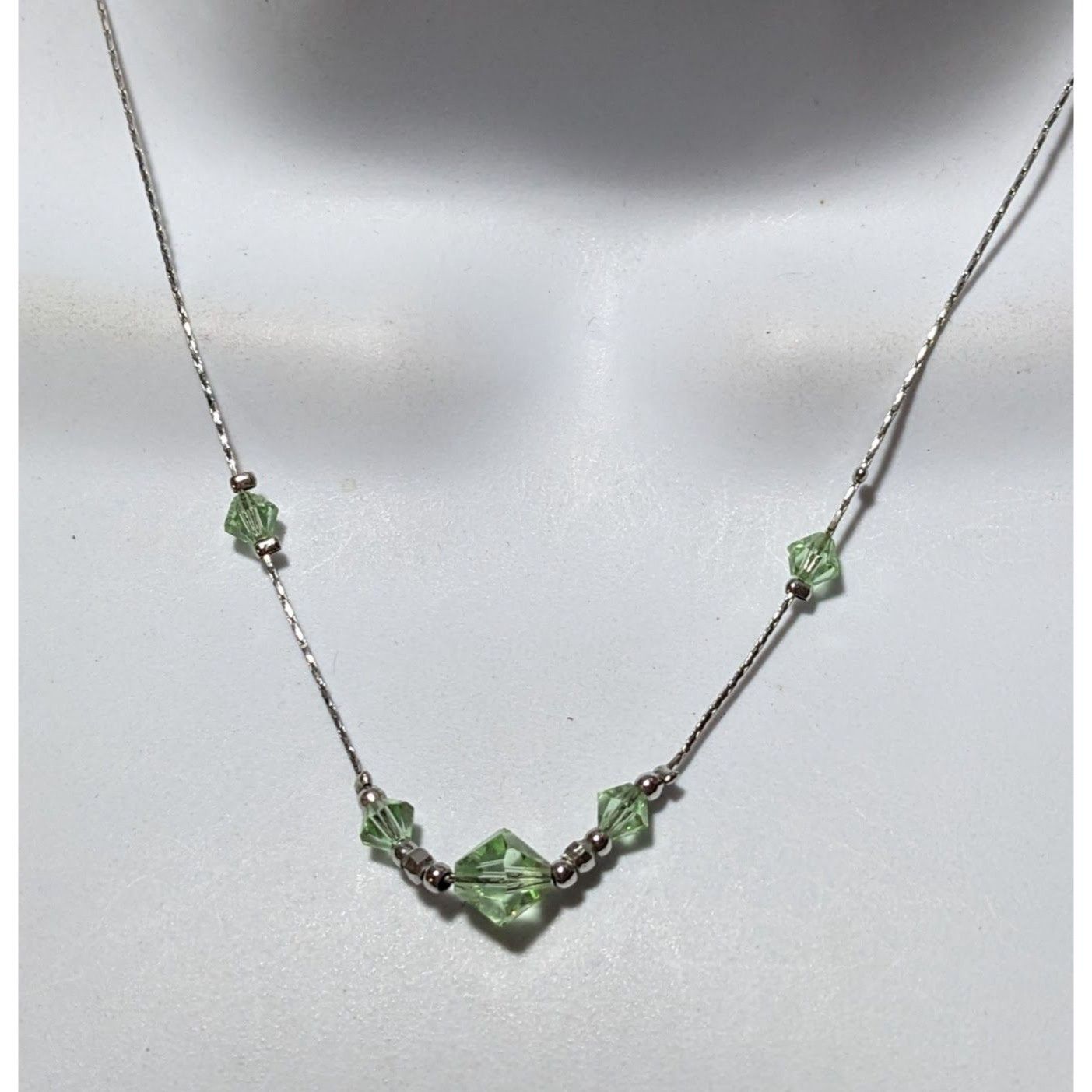 Other Minimalist Green And Silver Beaded Necklace Size ONE SIZE - 10 Thumbnail