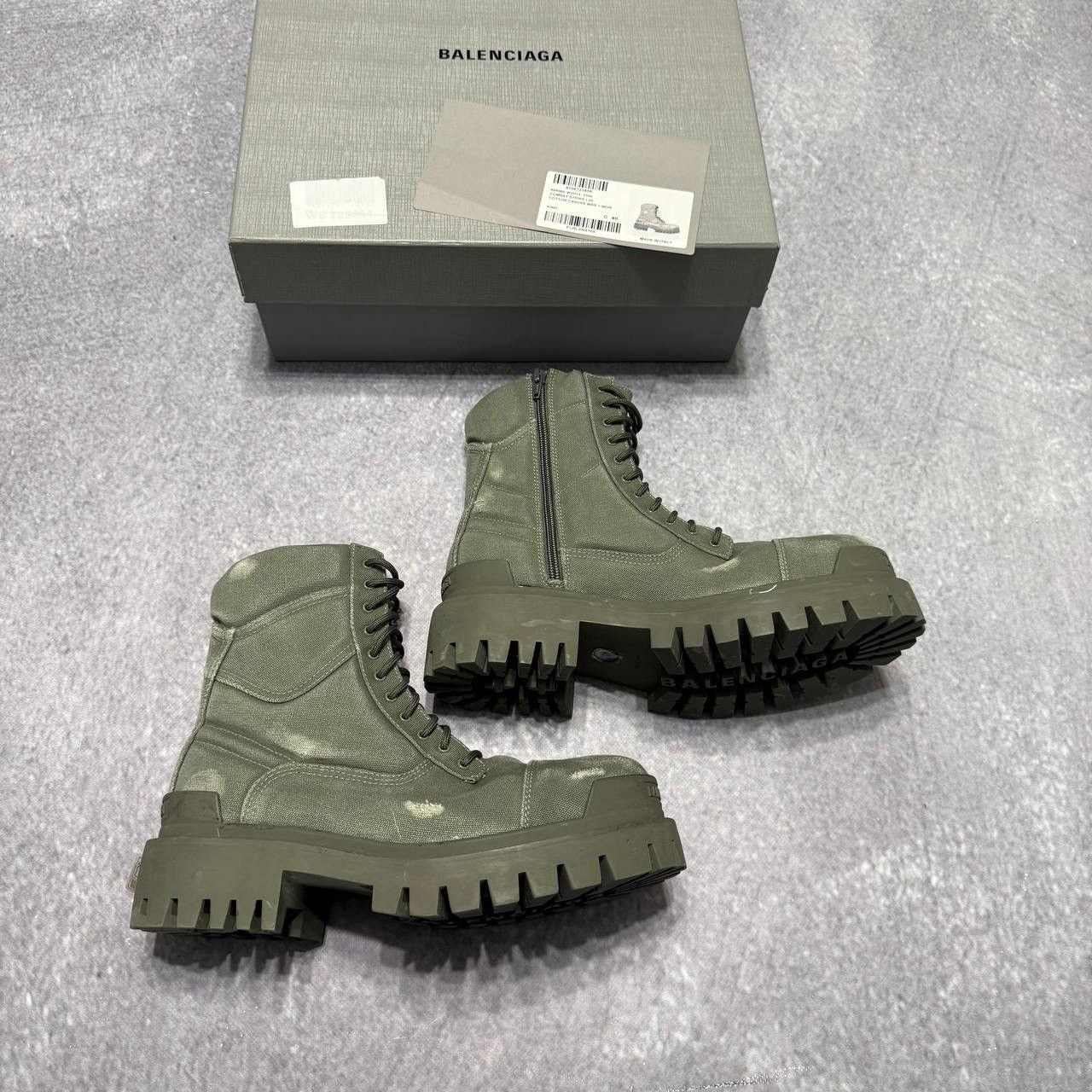Balenciaga Balenciaga Combat Strike Boot “Worn-Out Khaki” Size US 7 / EU 40 - 2 Thumbnail