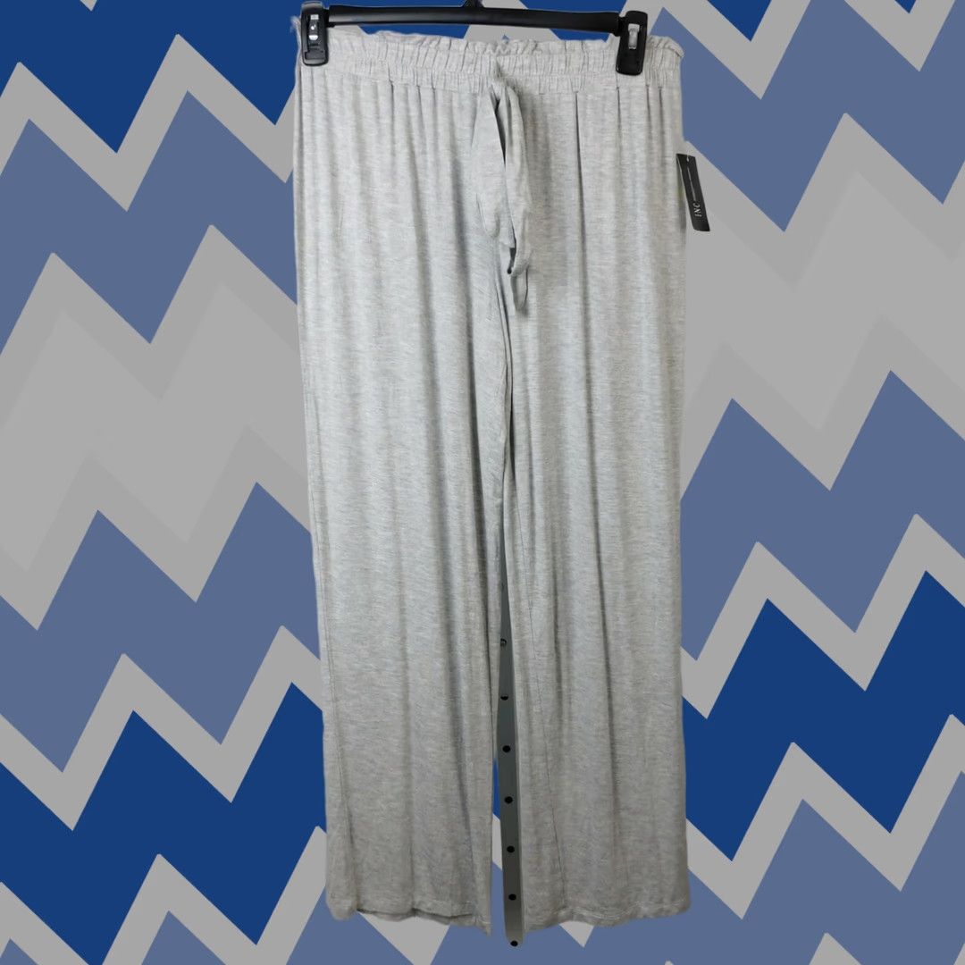 Vintage INC International Concepts Knit Pajama Pants Women Medium Gray Heather Size 32" / US 10 / IT 46 - 1 Thumbnail