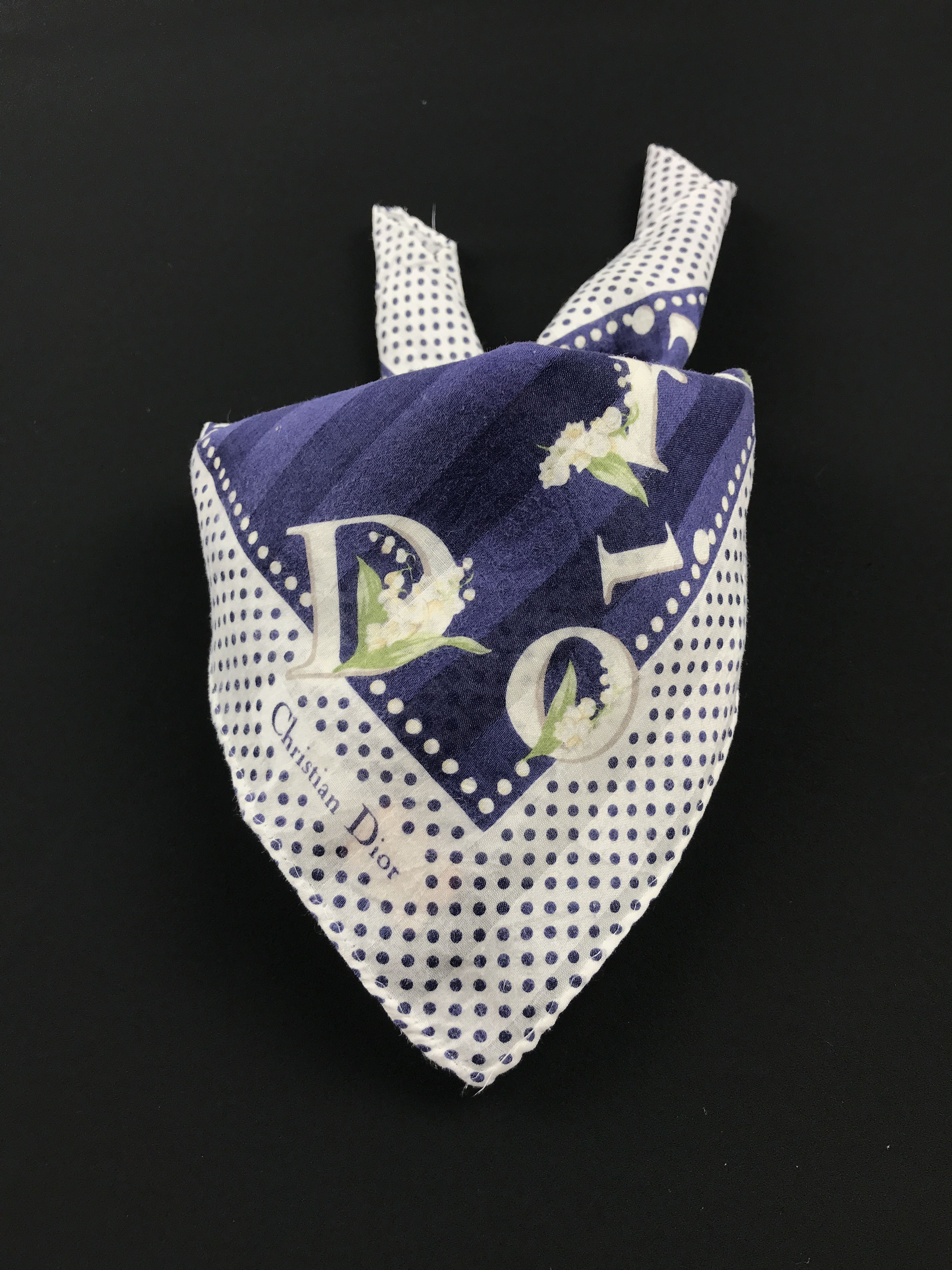 Christian Dior Monsieur × Vintage Vintage Christian Dior Bandana Neckerchief Handkerchief Size ONE SIZE - 3 Thumbnail