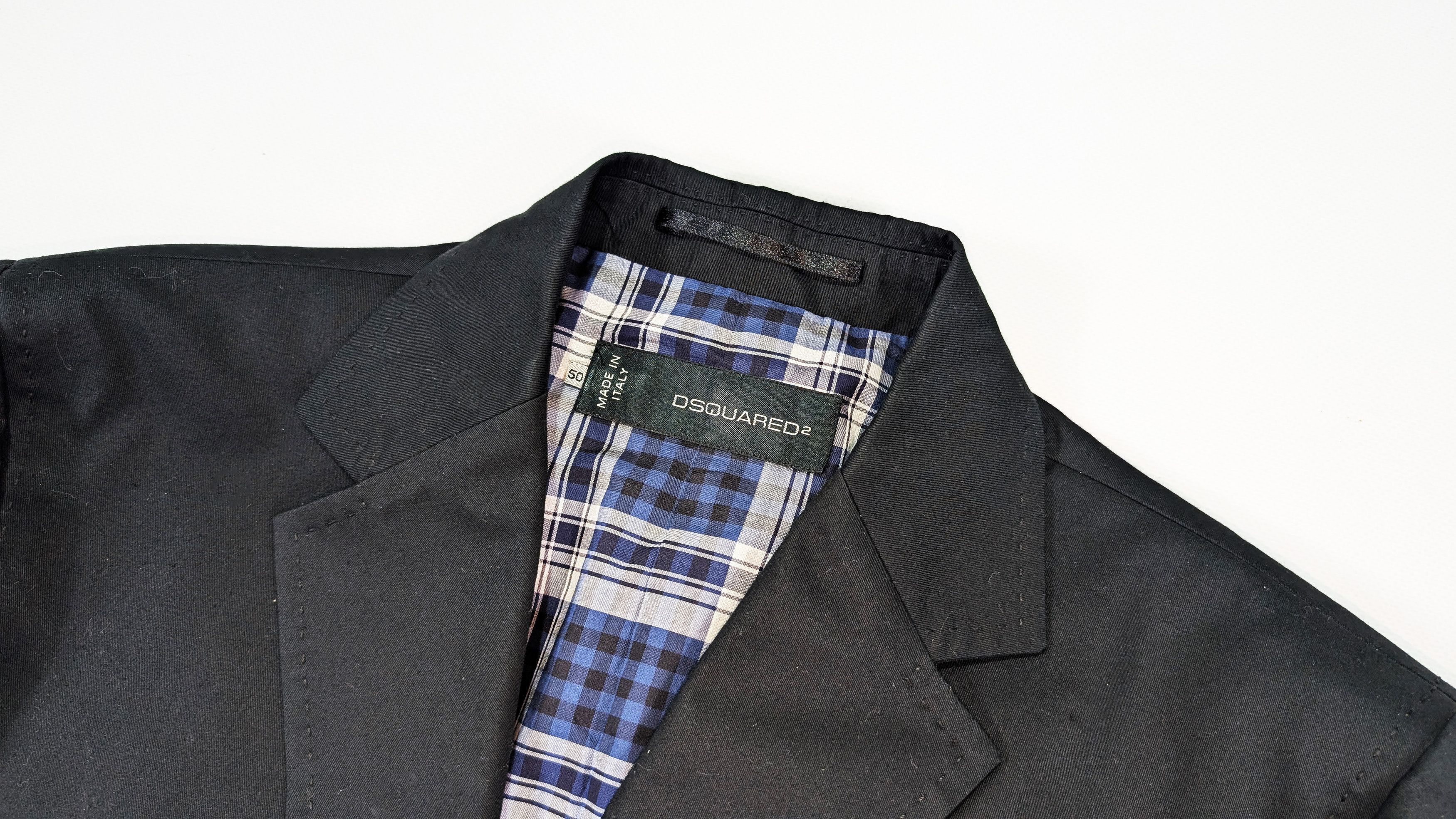 Dsquared2 Dsquared2 Black Cotton 3 Button Blazer Jacket Size 40R Size 40R - 3 Thumbnail