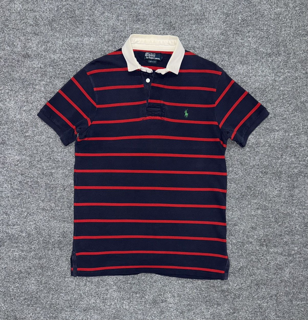 Polo Ralph Lauren Ralph Lauren Polo Rugby Stripe Navy Red Custom Fit M Size US M / EU 48-50 / 2 - 1 Thumbnail