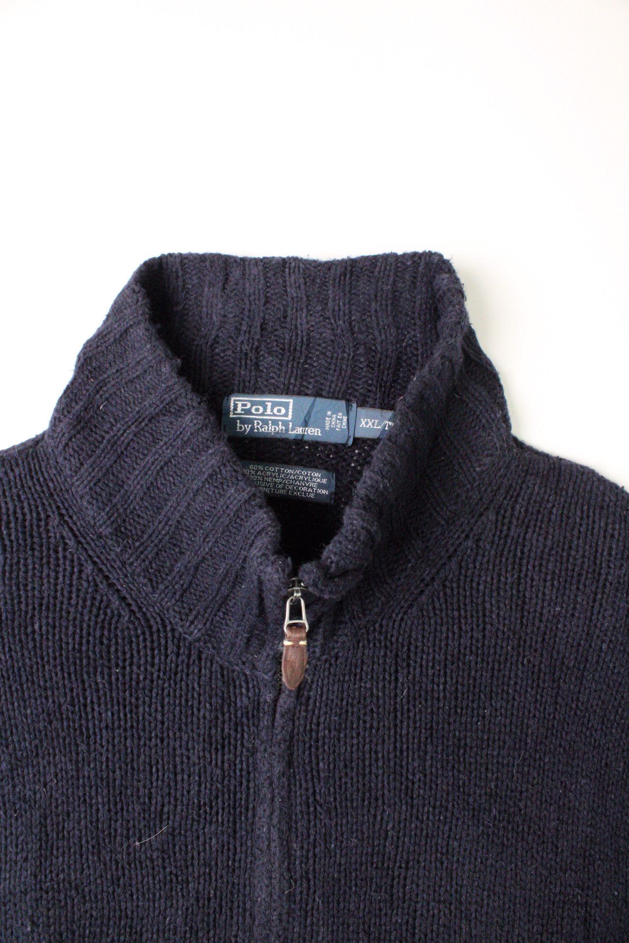 Polo Ralph Lauren Ralph Lauren Full Zip Sweater Navy Blue XXL Size US XXL / EU 58 / 5 - 4 Thumbnail
