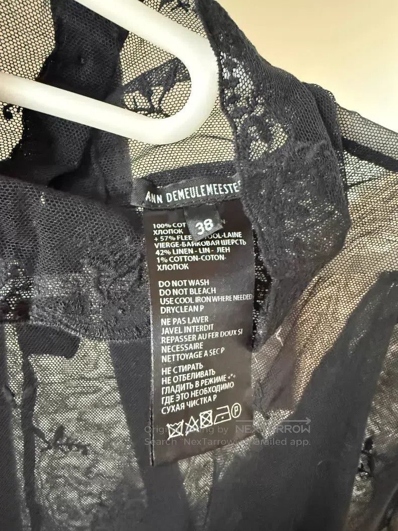 Ann Demeulemeester Ann Demeulemeester Black classic sheer lace top Size XS / US 0-2 / IT 36-38 - 2 Thumbnail