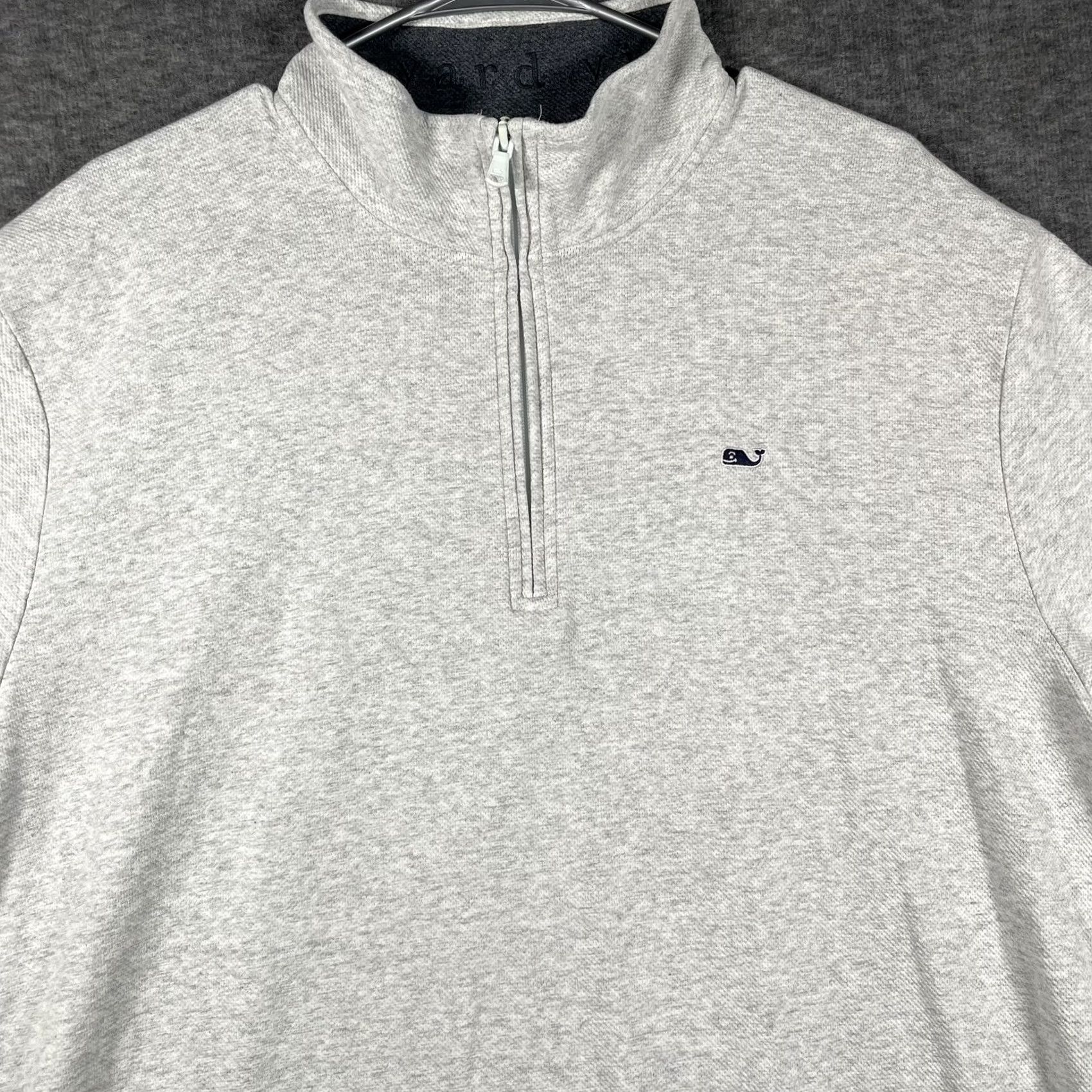 Vineyard Vines Vineyard Vines Mens 2XL Gray Performance Quarter Zip Pullover Sweater Whale Logo Shirt Size US XXL / EU 58 / 5 - 2 Thumbnail