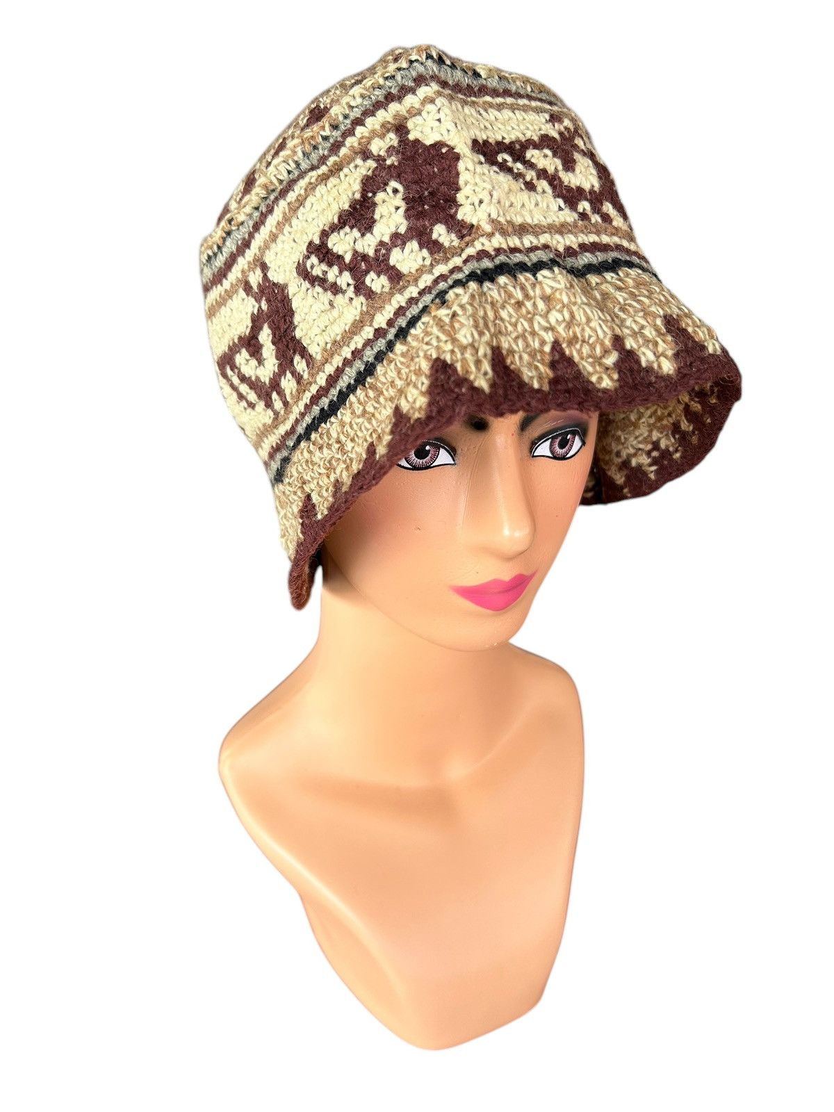 Japanese Brand × Kapital × Vintage Crochet Knitted Handmade Bucket Hats Size ONE SIZE - 7 Thumbnail