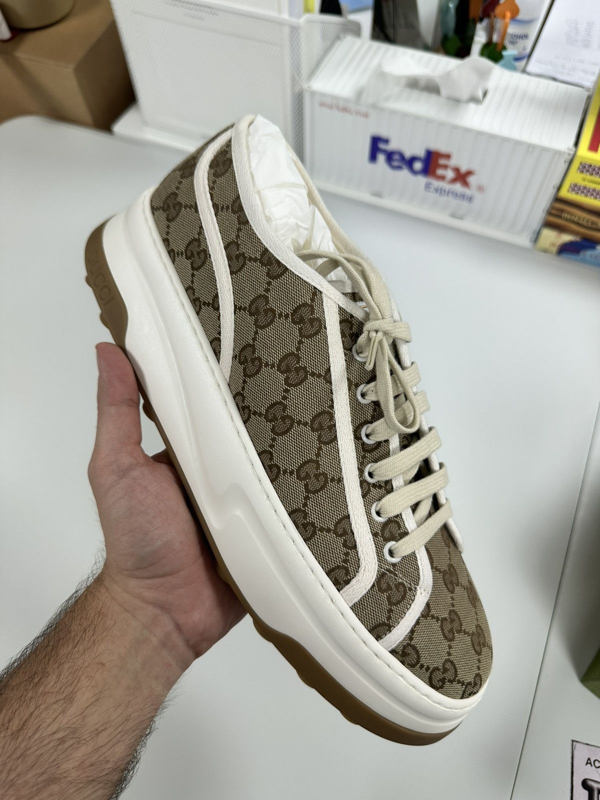 Gucci GUCCI GG Canvas Sneakers **RETAIL 850$** - 12 Size US 12.5 / EU 45-46 - 2 Thumbnail