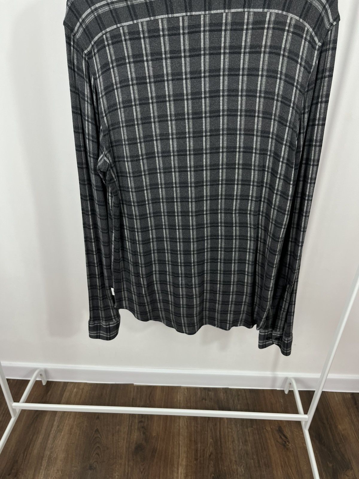 Armani Collezioni Armani Collezioni Gray Plaid Shirt Men’s L Long Sleeve Size US L / EU 52-54 / 3 - 12 Thumbnail