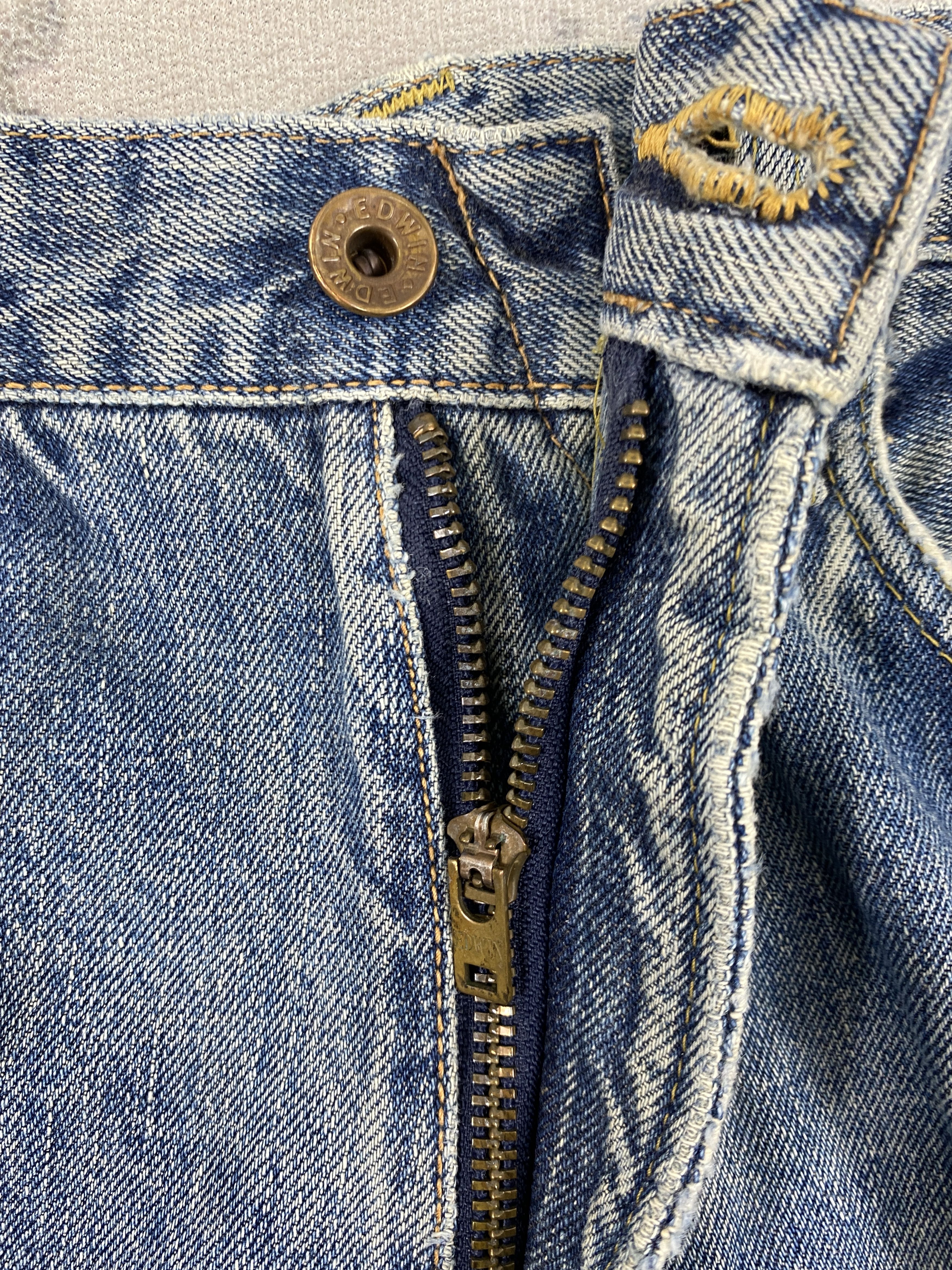 Edwin 🔥VINTAGE EDWIN 505z BAGGY SELVEDGE DENIM JEANS- JN3636 Size US 32 / EU 48 - 6 Thumbnail
