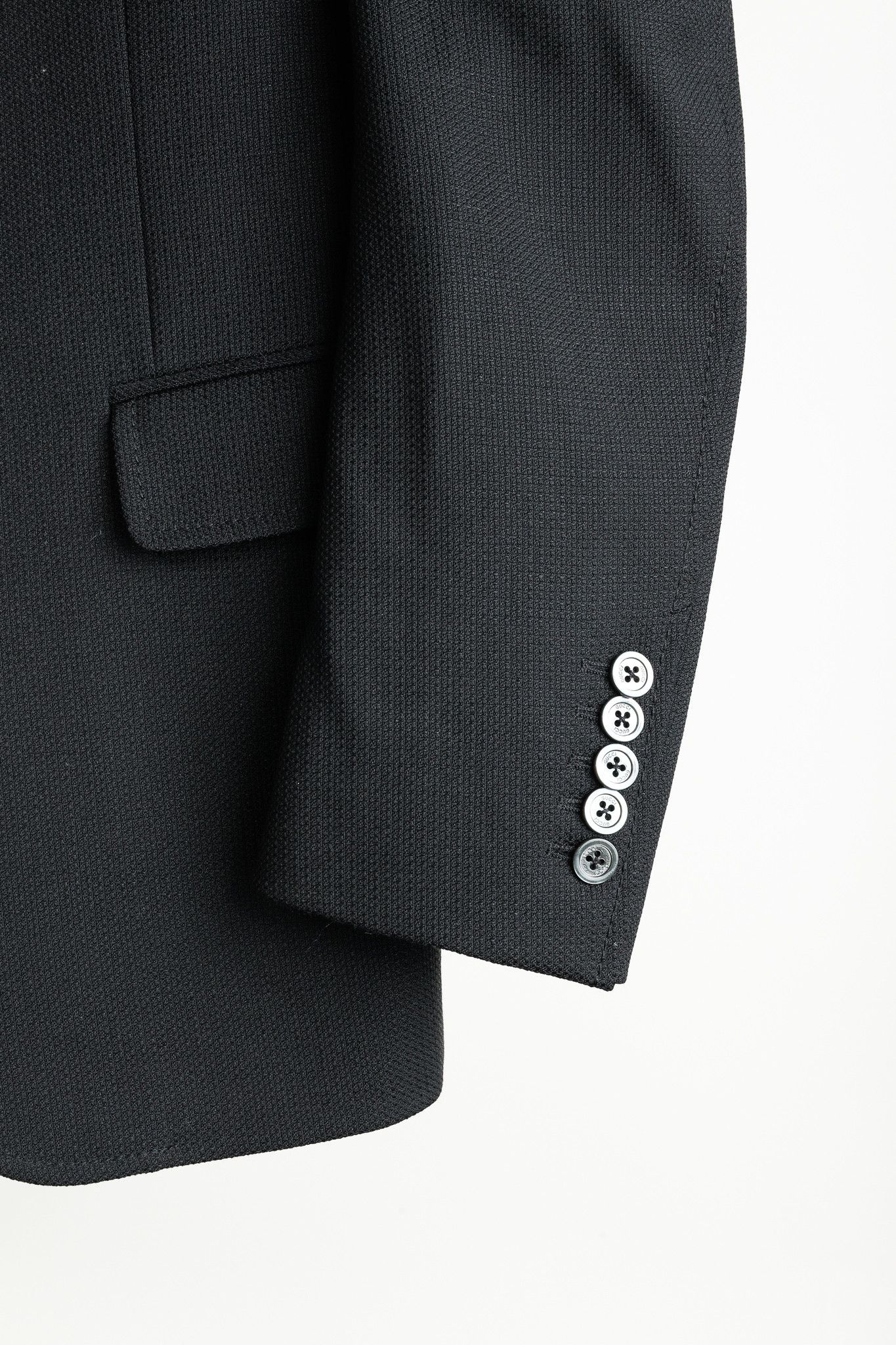 Gucci Gucci Black Wool-Blend Pique Tailored Blazer Size 40R - 5 Thumbnail
