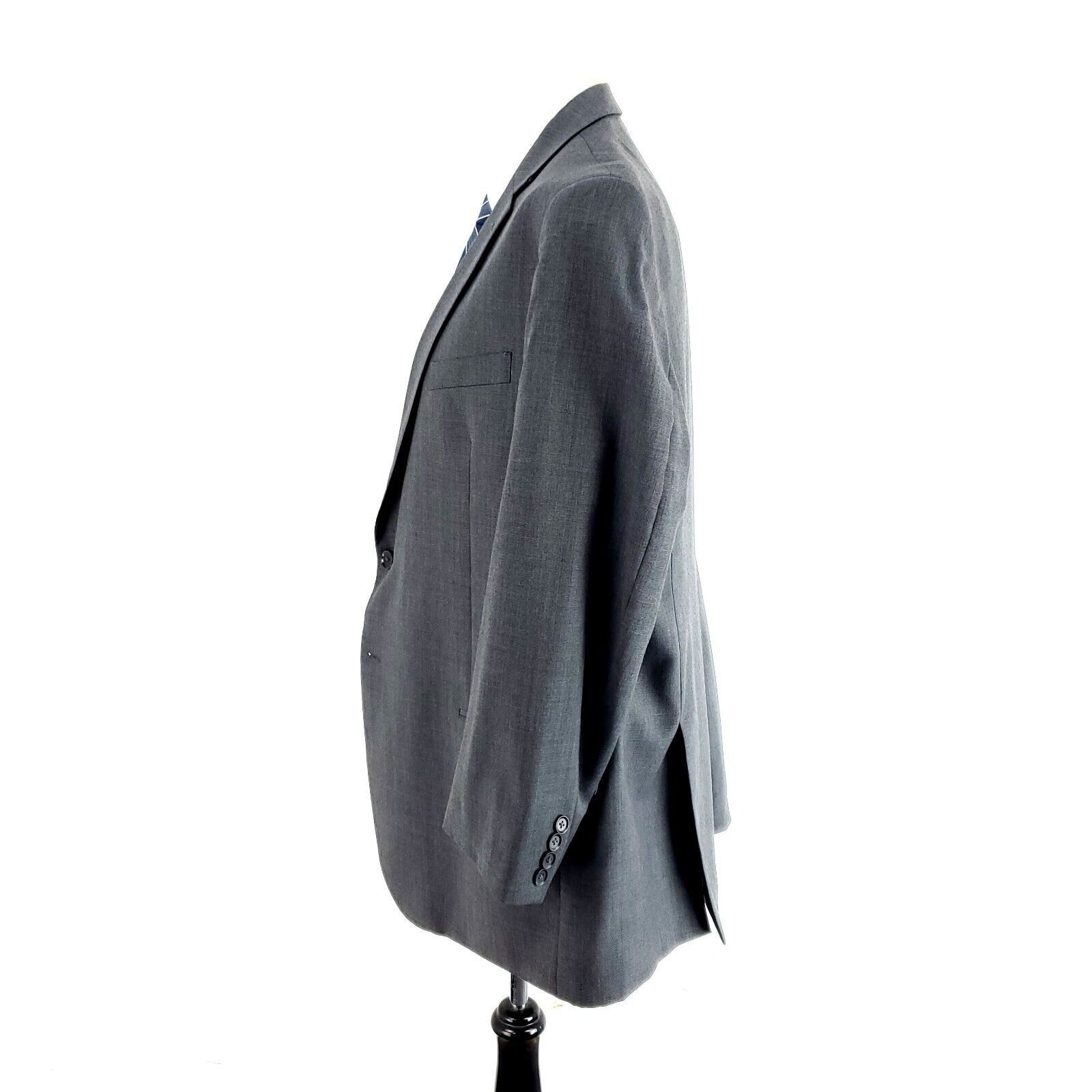 Pronto Uomo Pronto Uomo Wool 2 Button 2 Piece Suit 44R Portly Gray 40/28 Size 44R - 5 Thumbnail