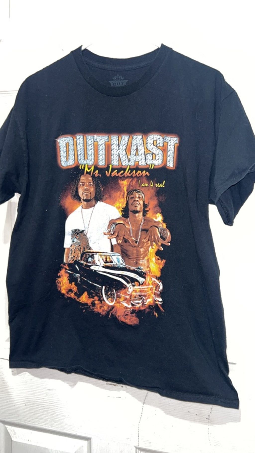 Outkast Men's Outkast Black Short Sleeve Tee L with Orange Graphics Size US L / EU 52-54 / 3 - 2 Thumbnail