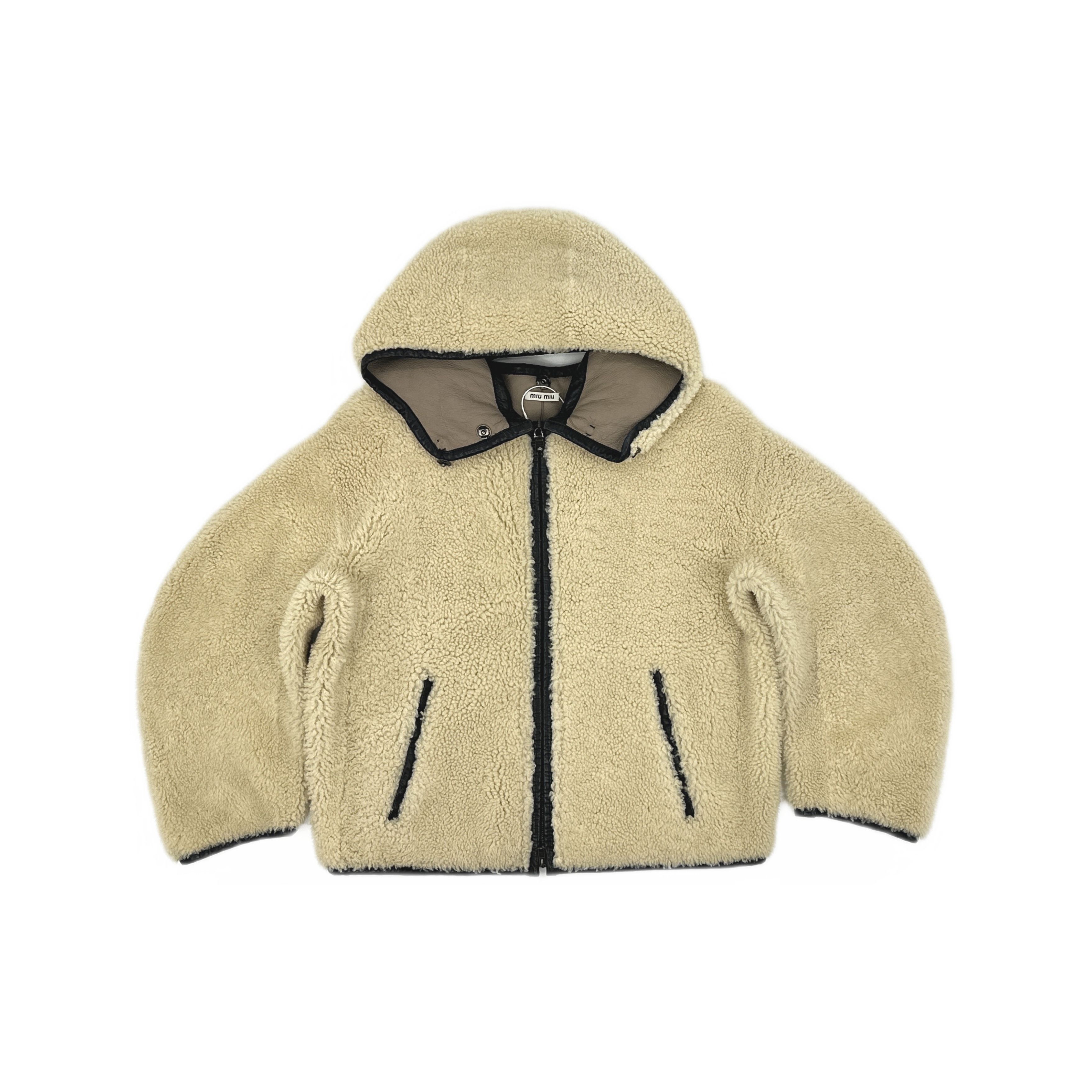 Miu Miu Miu Miu Hooded Shearling Jacket Size 38 Size XS / US 0-2 / IT 36-38 - 1 Thumbnail