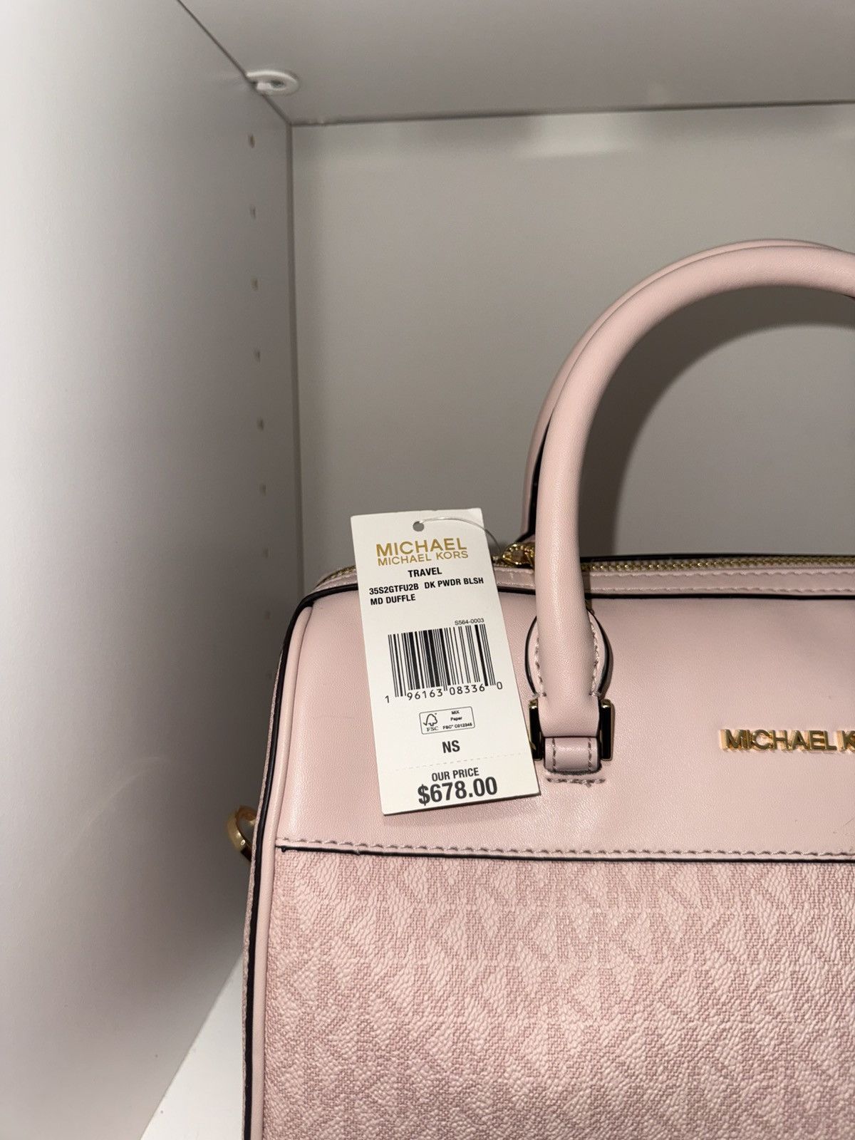 Michael Kors Michael Kors Blush Pink MK Logo Satchel – BRAND New Size ONE SIZE - 10 Thumbnail