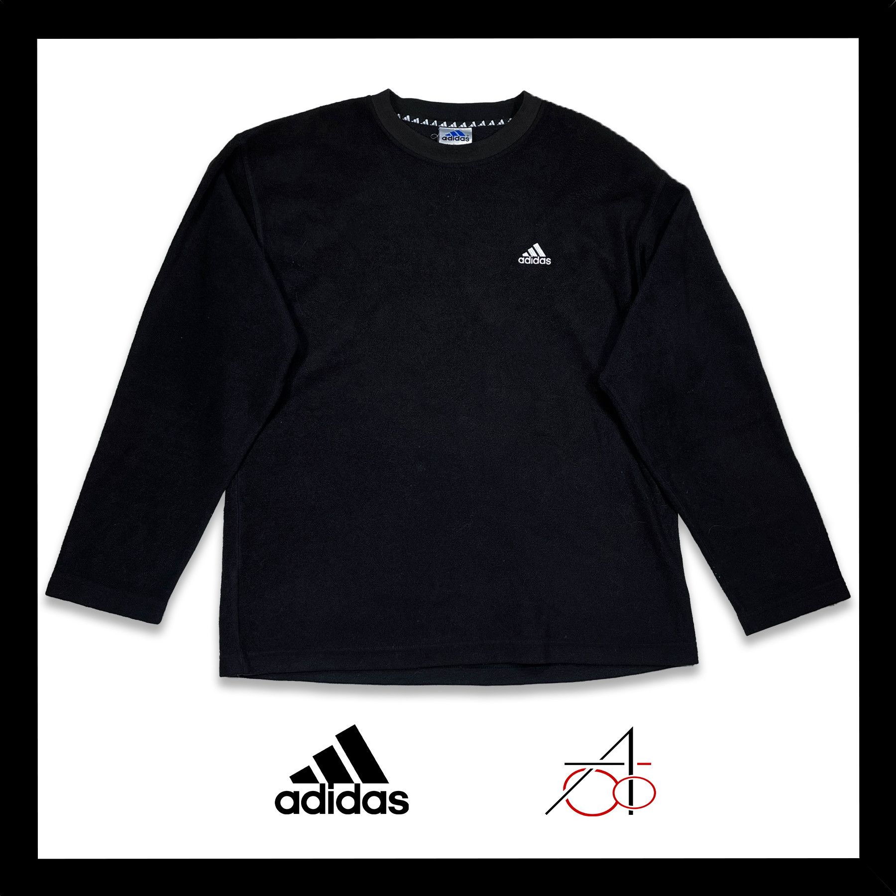 Adidas Vintage Adidas Fleece Longsleeve • L size Size US L / EU 52-54 / 3 - 1 Thumbnail
