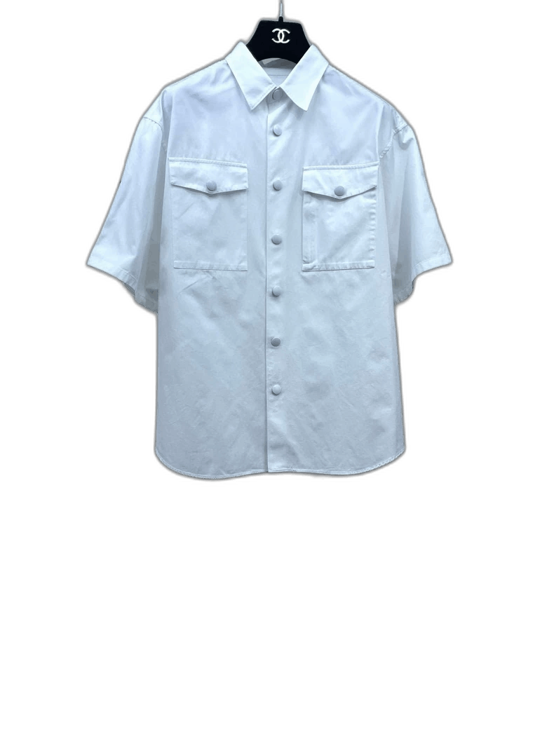 Prada PRADA White Short Sleeve Shirt Size M Size US M / EU 48-50 / 2 - 1 Thumbnail