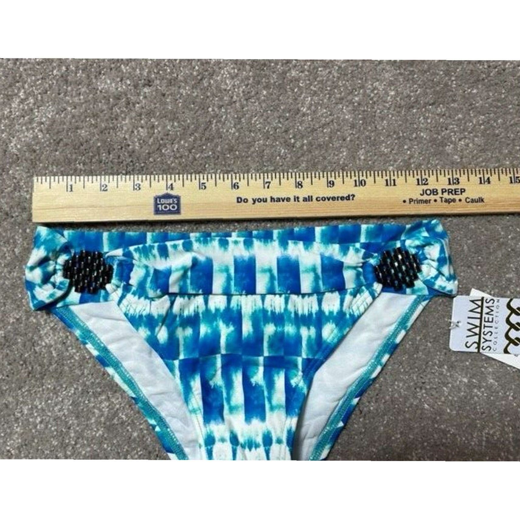 Vintage Swim Systems Bikini Bottom S Tie Dye Shibori Luxe Boho Chic Hipster Bottom Womens S Beach Blue Size 28" / US 6 / IT 42 - 6 Thumbnail