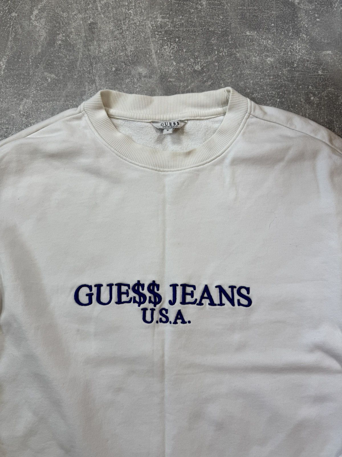 Vintage Vintage Guess USA Washed Jeans Big Logo Sweatshirt Size US S / EU 44-46 / 1 - 5 Thumbnail