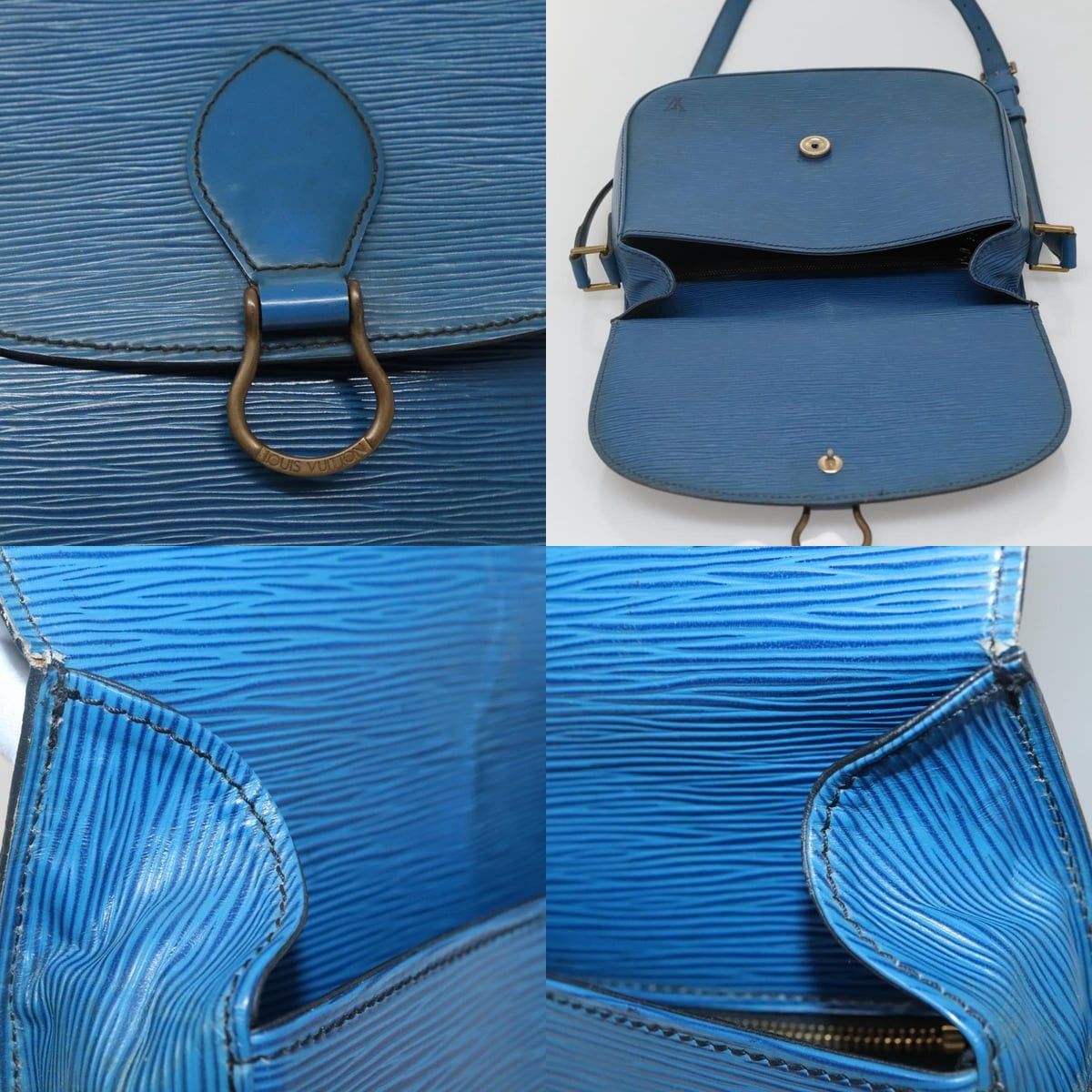 Louis Vuitton LOUIS VUITTON Epi Saint Cloud GM Shoulder Bag Toledo Blue Size ONE SIZE - 11 Thumbnail