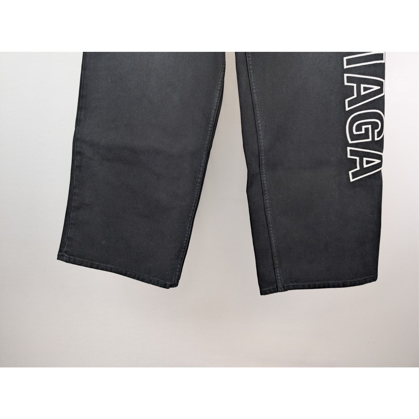 Balenciaga o1rshd1 Left Hand Denim Baggy Pants in Sunbleached Black Size US 34 / EU 50 - 3 Thumbnail