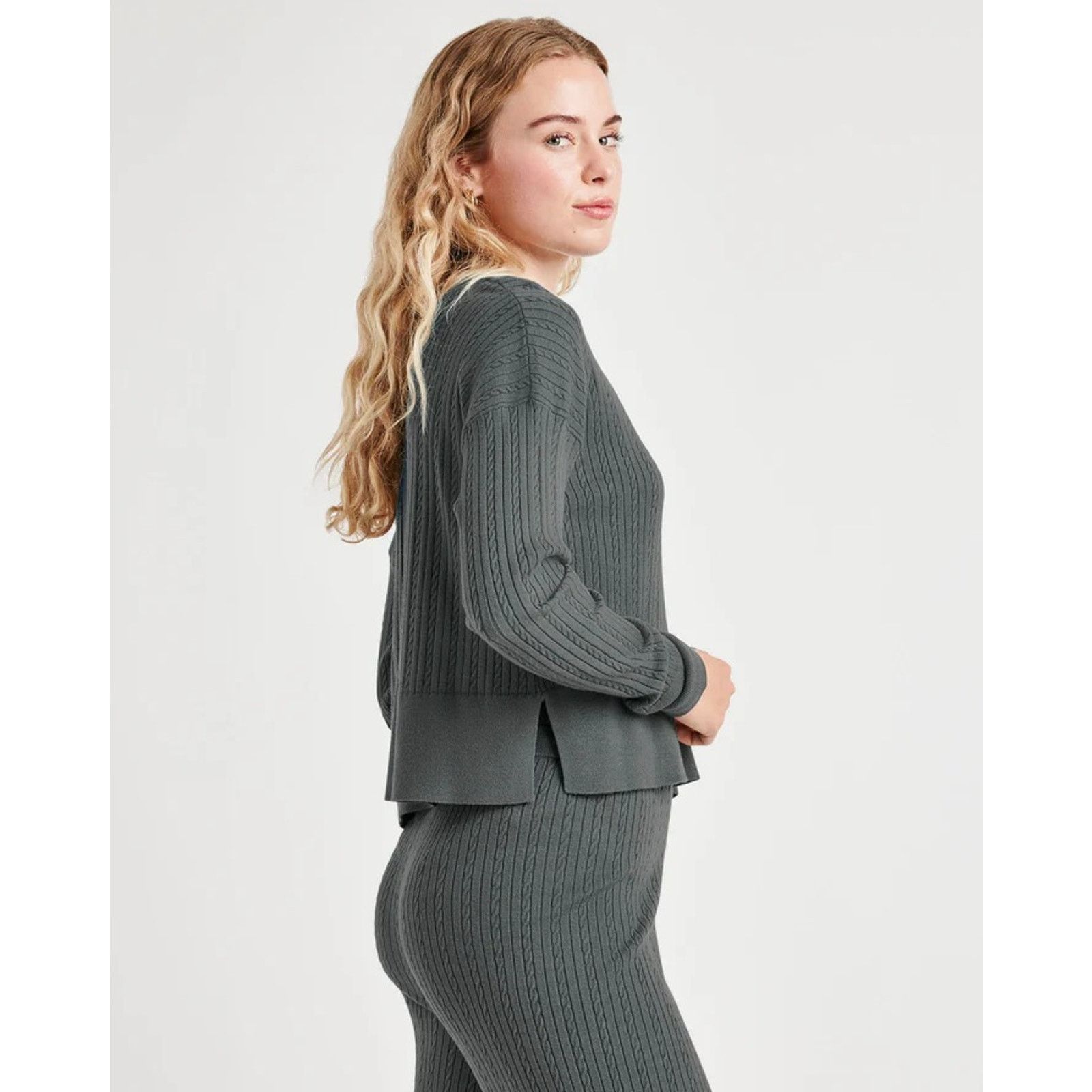 Splendid Splendid Women Evergreen Viscose Veronica Sweater Size XL Size XL / US 12-14 / IT 48-50 - 3 Thumbnail