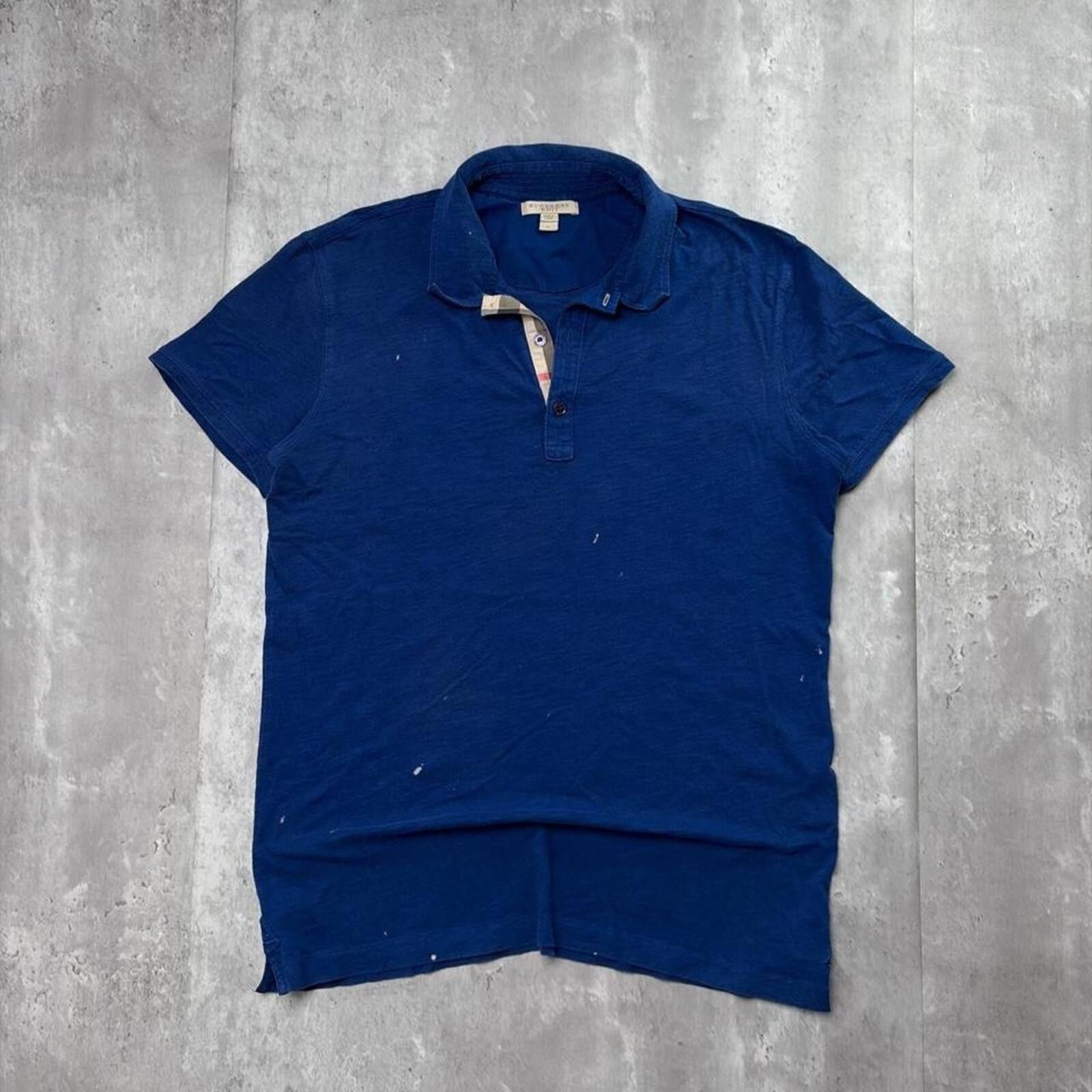 Other Y2K Purple Burberry Brit Distressed Nova Check Polo Shirt Size US M / EU 48-50 / 2 - 1 Thumbnail