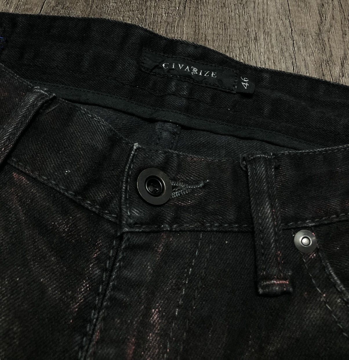 Other CIVARIZE BLACK WAX JEANS Size US 33 - 10 Thumbnail