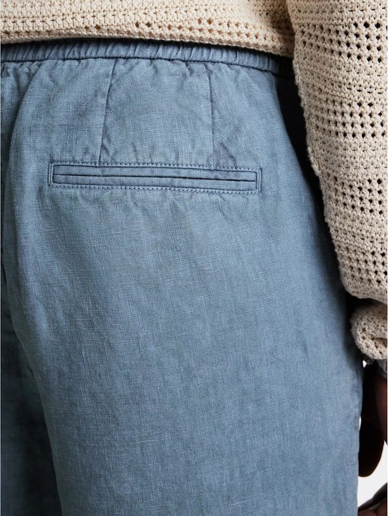 John Varvatos Linen Blend Drawstring Shorts 33 Size US 33 - 5 Thumbnail