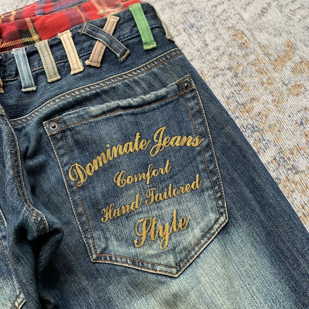 Japanese Brand Rare Japanese Brand Dominate Double Waist Embroidery Jeans Size US 34 / EU 50 - 3 Thumbnail