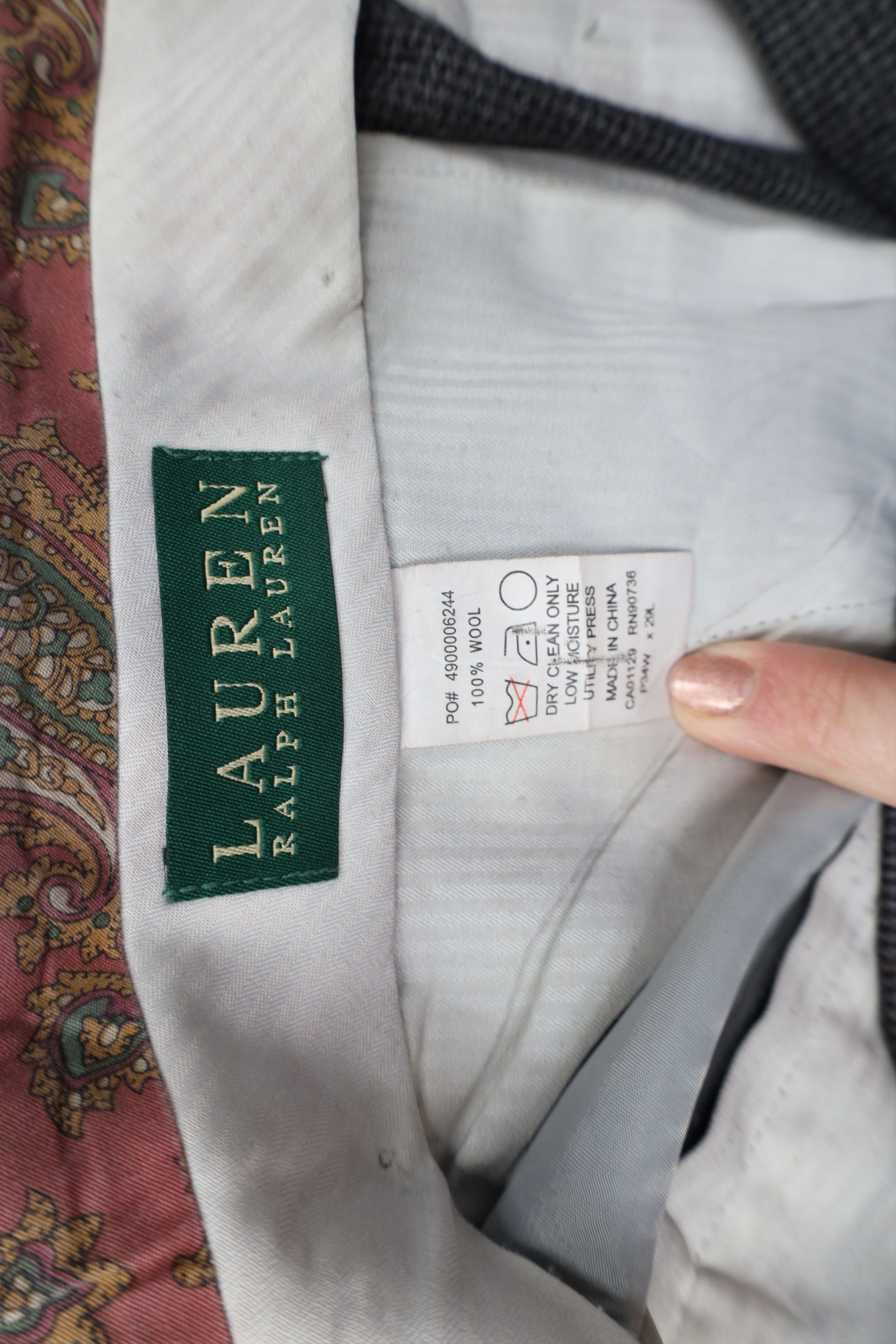 Ralph Lauren × Vintage Vintage Ralph Lauren Houndstooth Wide Leg Chino Pants Size US 34 / EU 50 - 7 Thumbnail